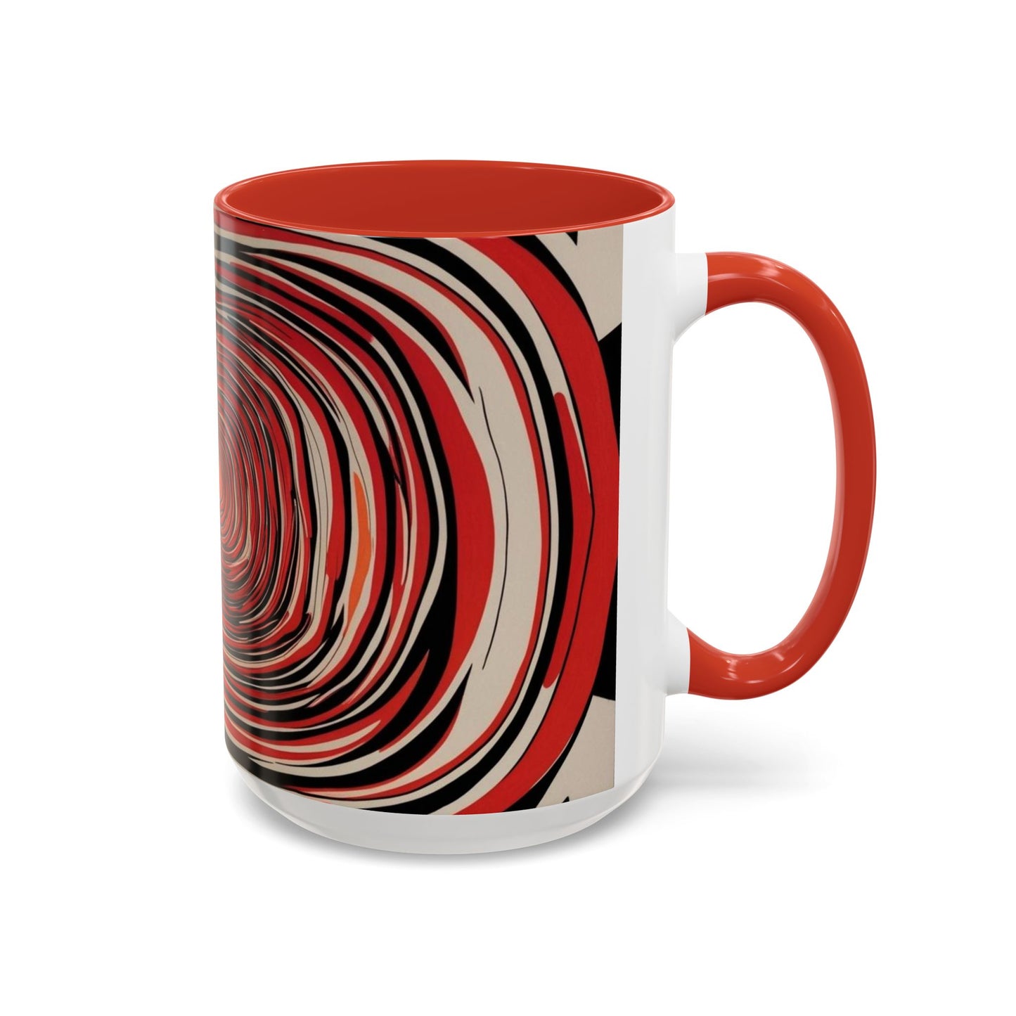 Optical Illusion Accent Mug – Ceramic Coffee Cup
