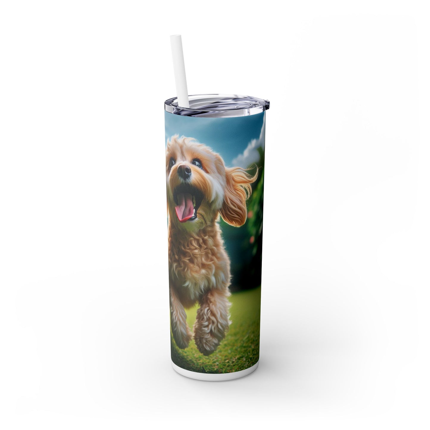 Skinny Tumbler with Straw – 20 oz Stainless Steel Cup