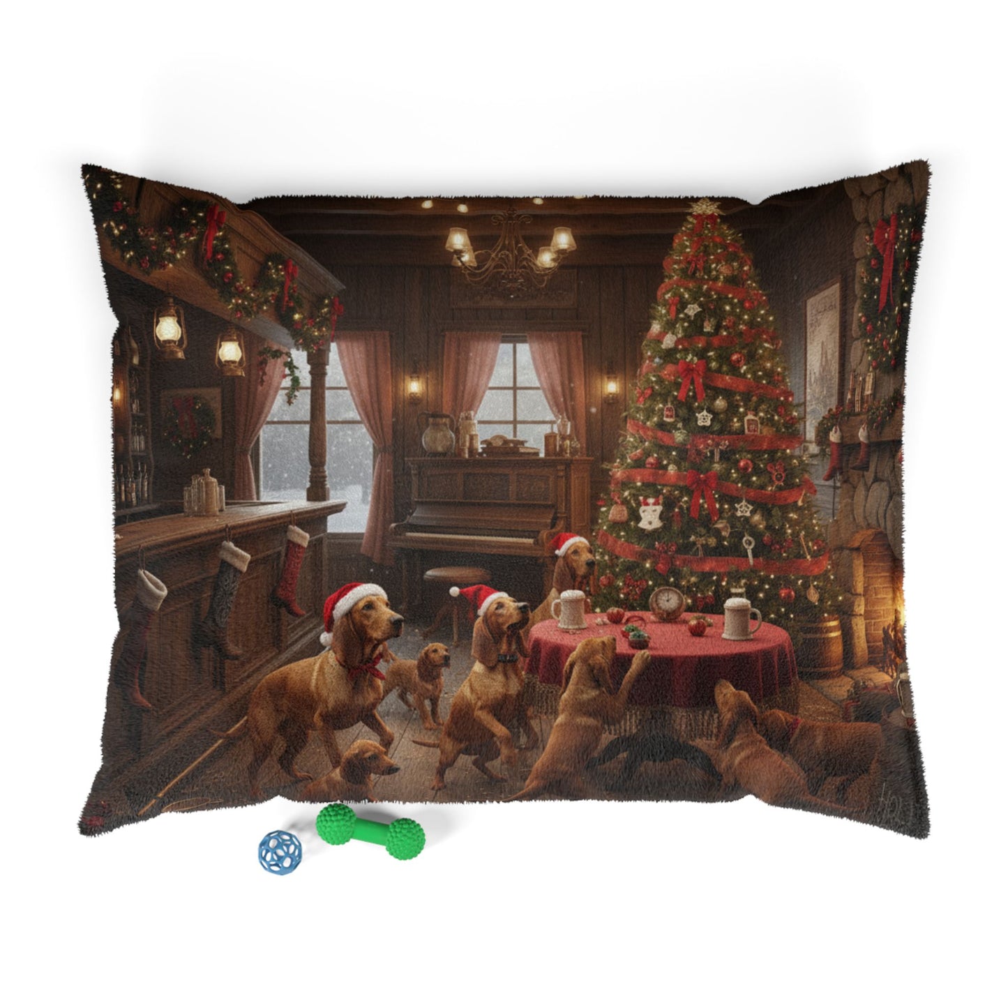 Christmas Puppies Holiday Pet Bed