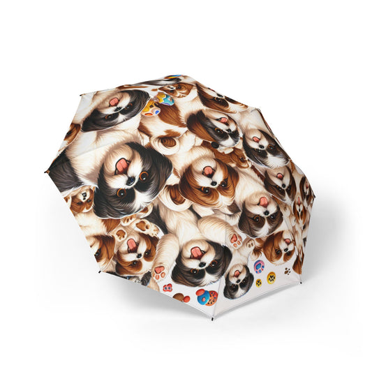 Shih Tzus Semi-Automatic Foldable Umbrella