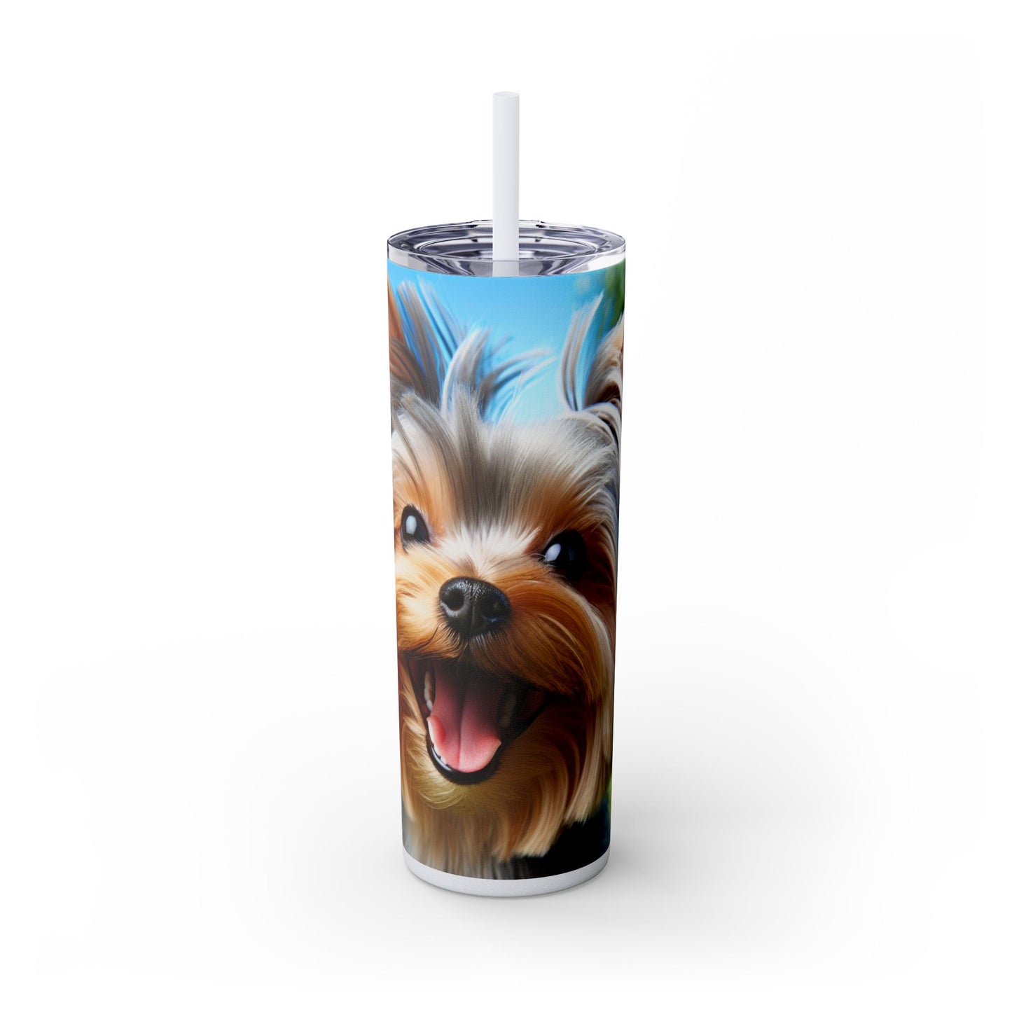 Australian Silky Terrier Tumbler with Straw, 20oz