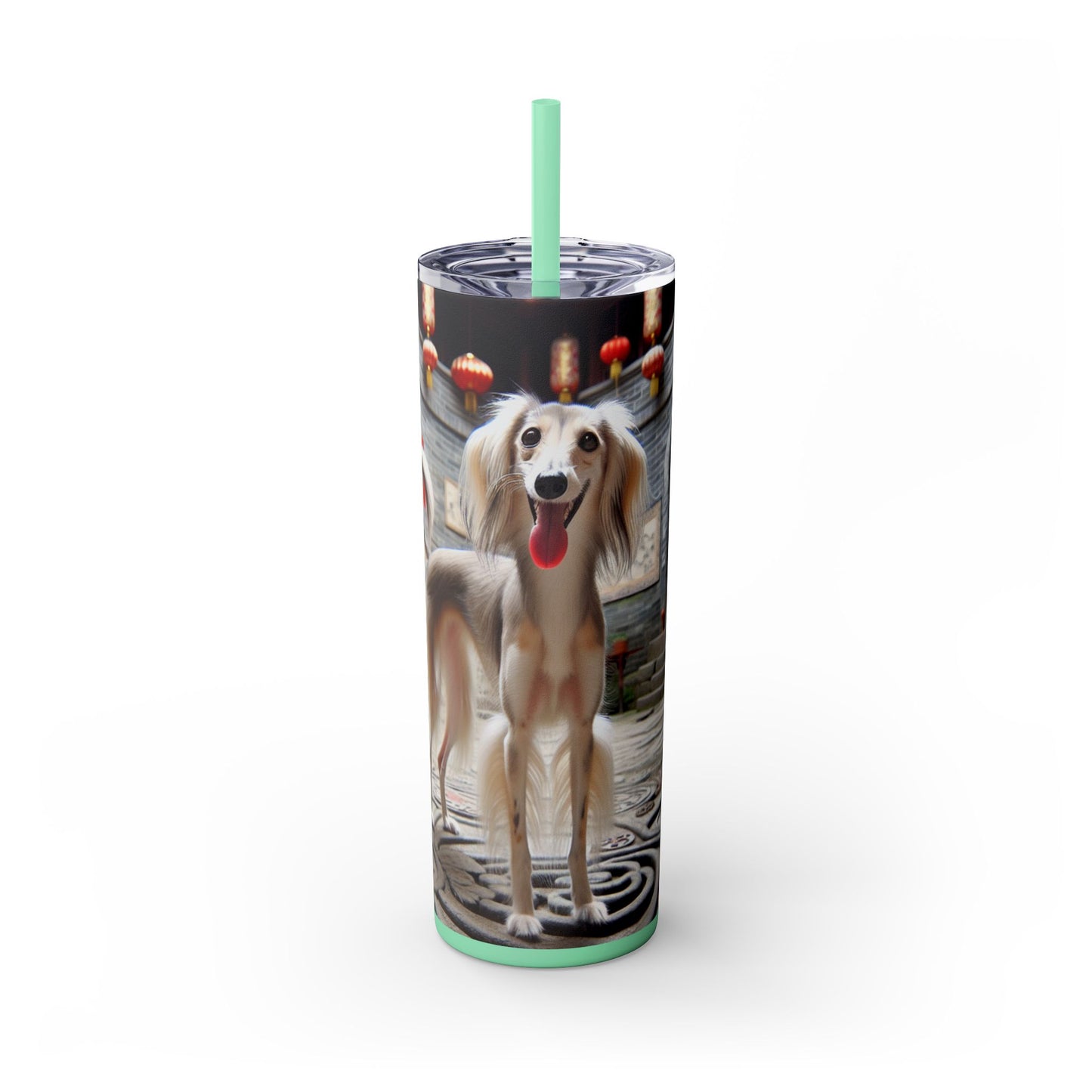 Gobelet Saluki chinois avec paille, 590 ml