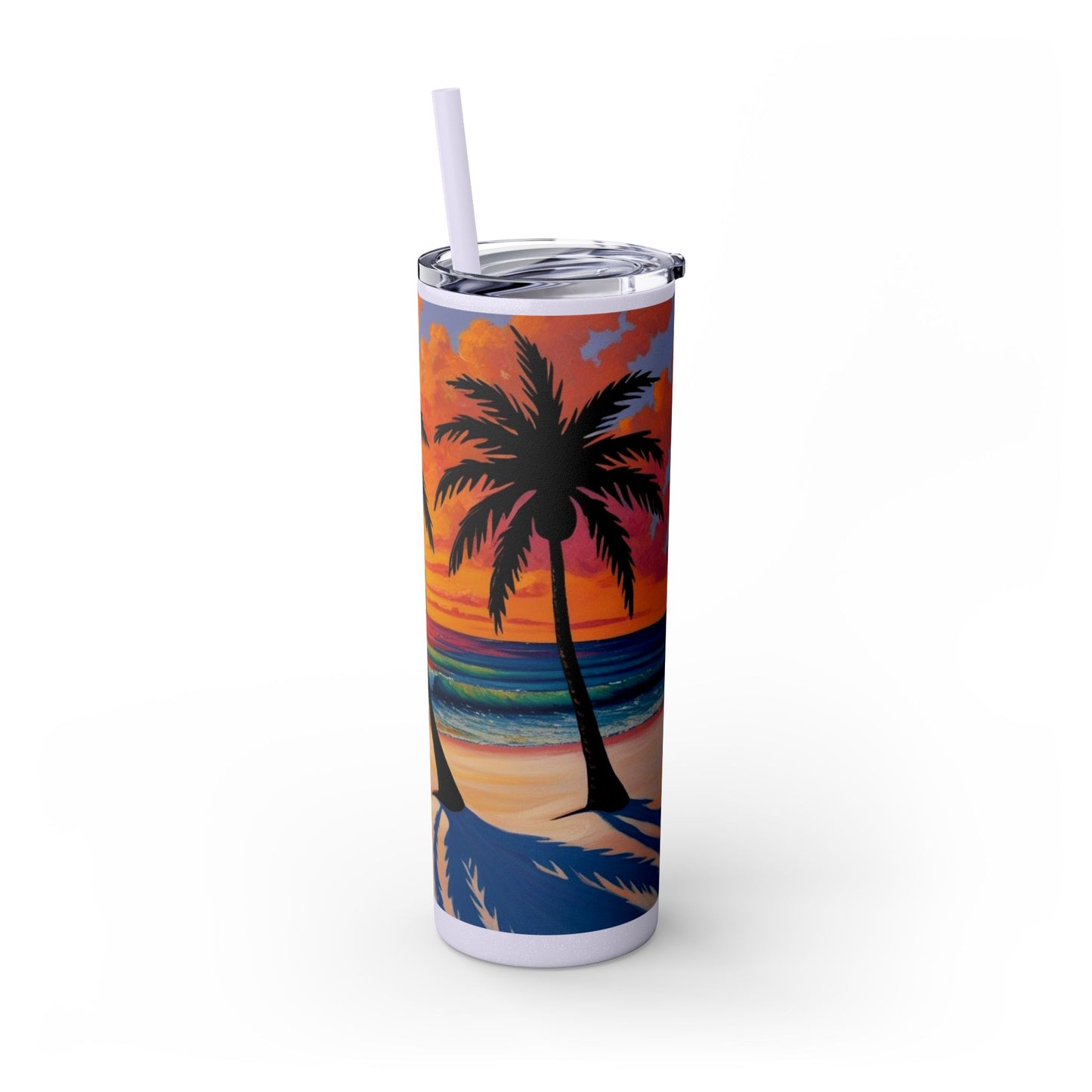 Brilliant Sunrise Skinny Tumbler with Straw, 20oz