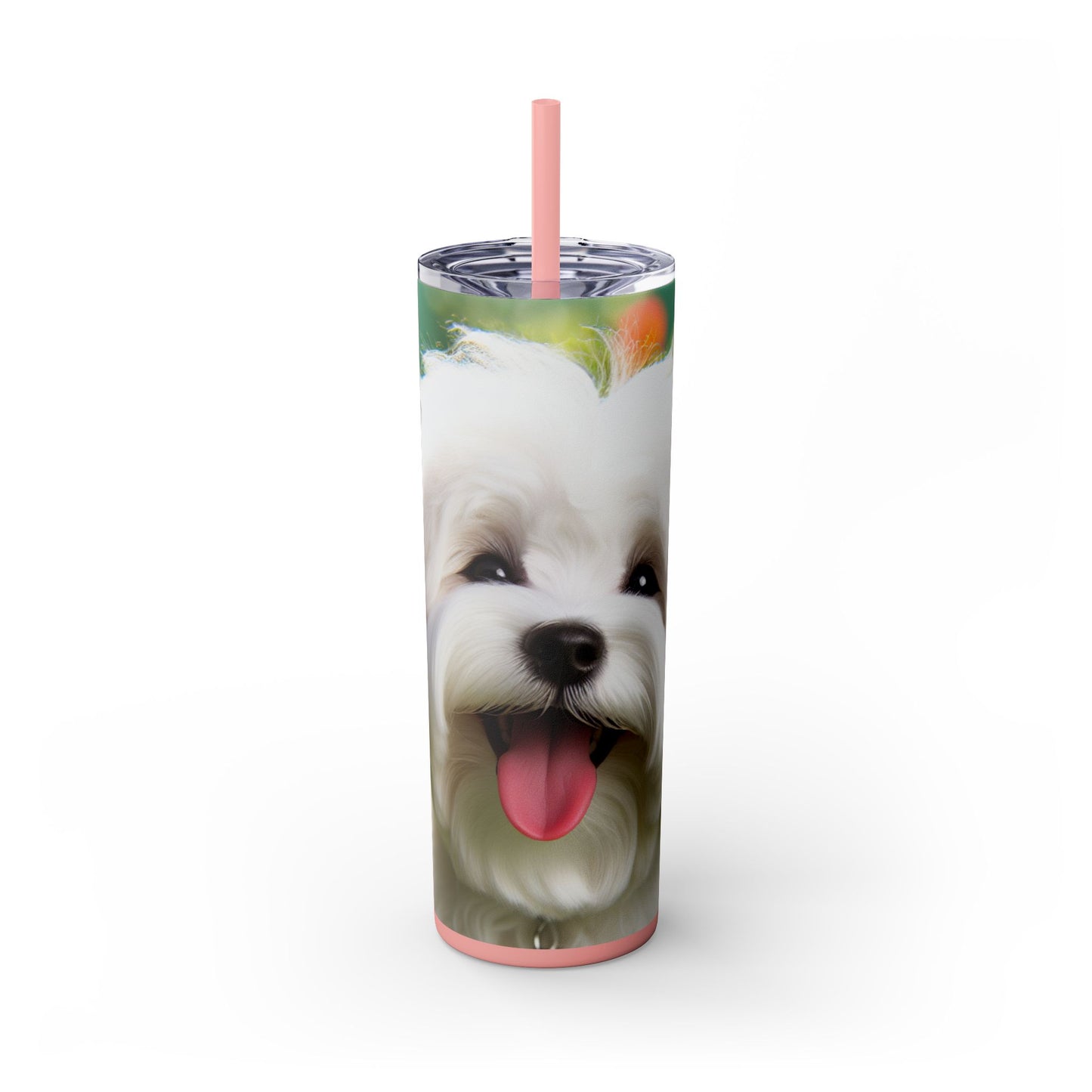 Skinny Tumbler with Straw – 20 oz Stainless Steel Cup
