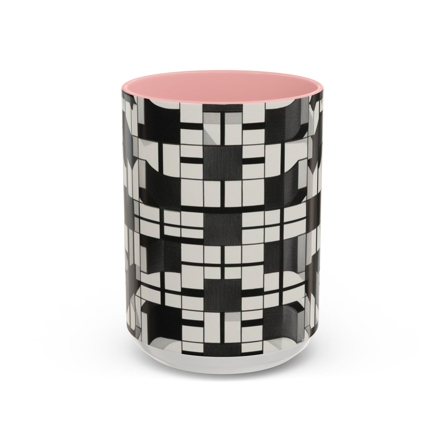 Optical Illusion Accent Mug – Ceramic Coffee Cup