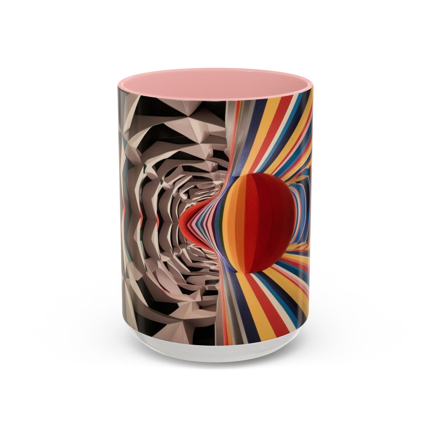 Optical Illusion Accent Mug – Ceramic Coffee Cup
