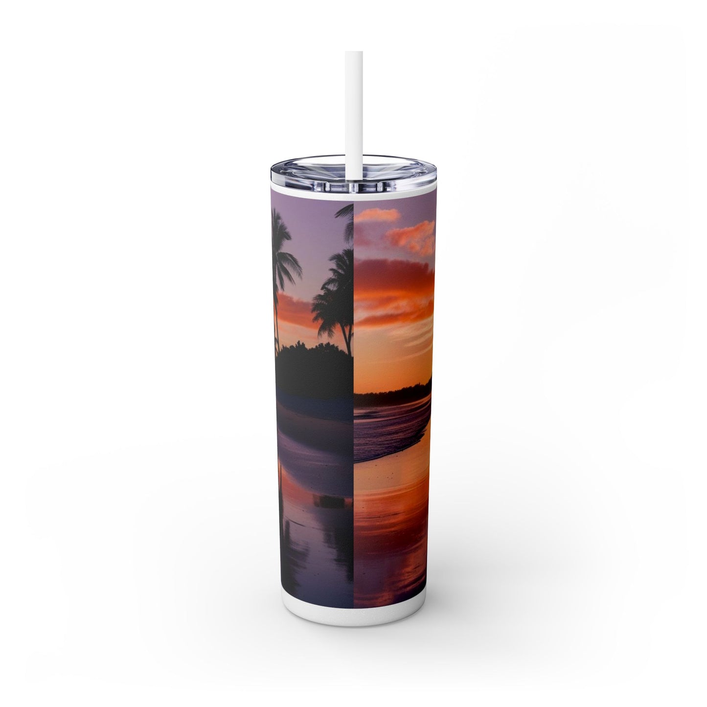 Brilliant Sunrise Skinny Tumbler with Straw, 20oz