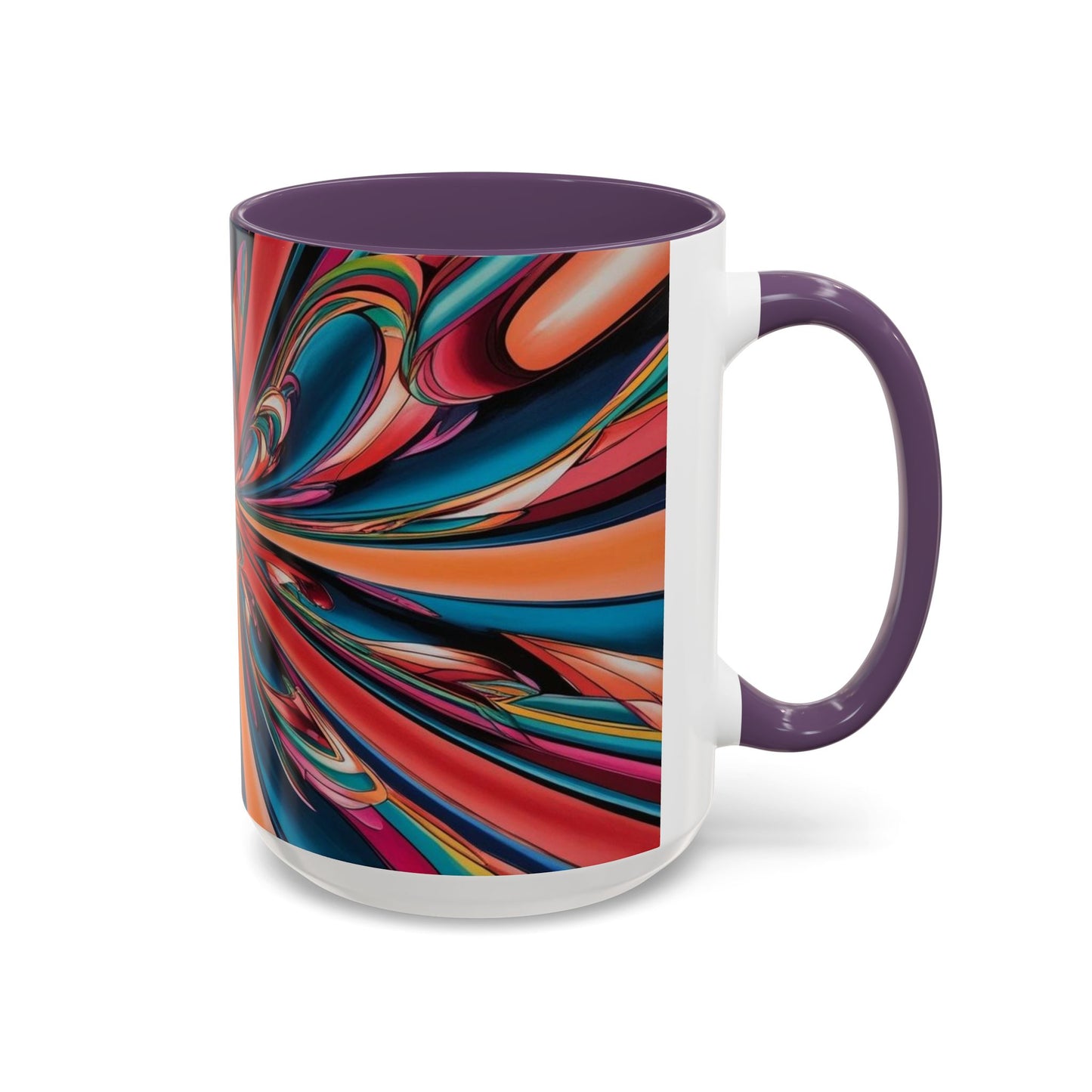 Optical Illusion Accent Mug – Ceramic Coffee Cup