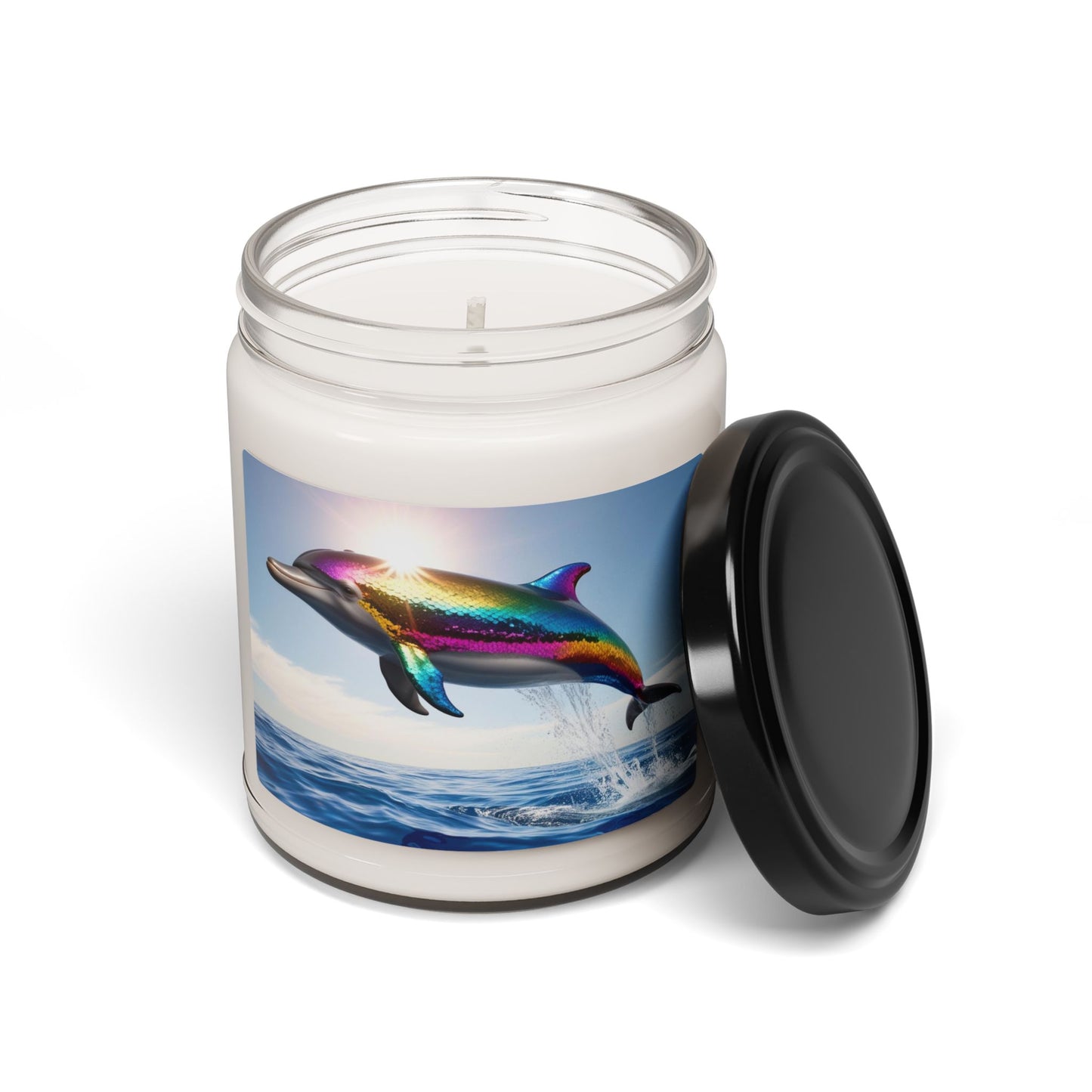 Rainbow Dolphin- Scented Soy Candle, 9oz