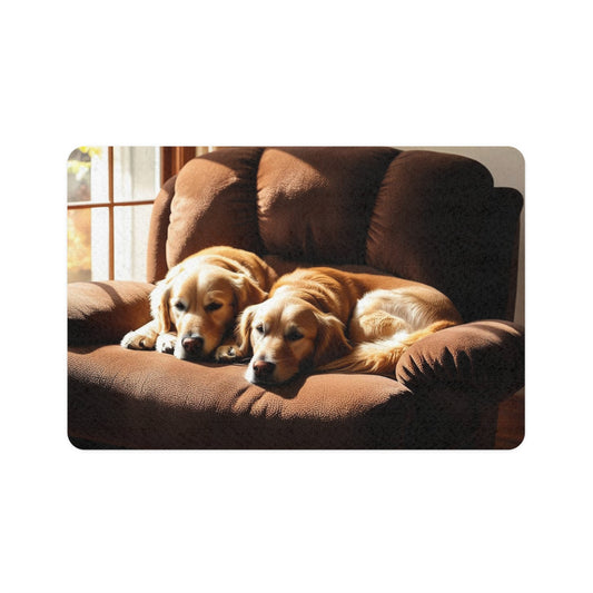 Pet Food Mat (12x18) - Recliner Dogs