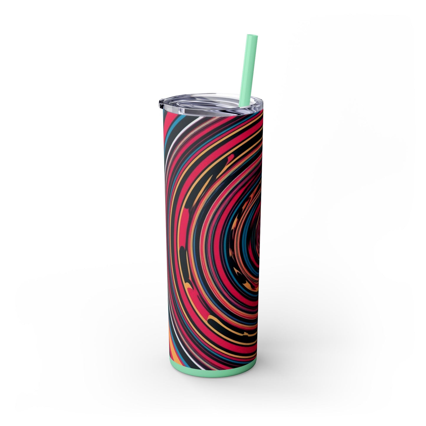Optical Illusion Skinny Tumbler with Straw, 20oz
