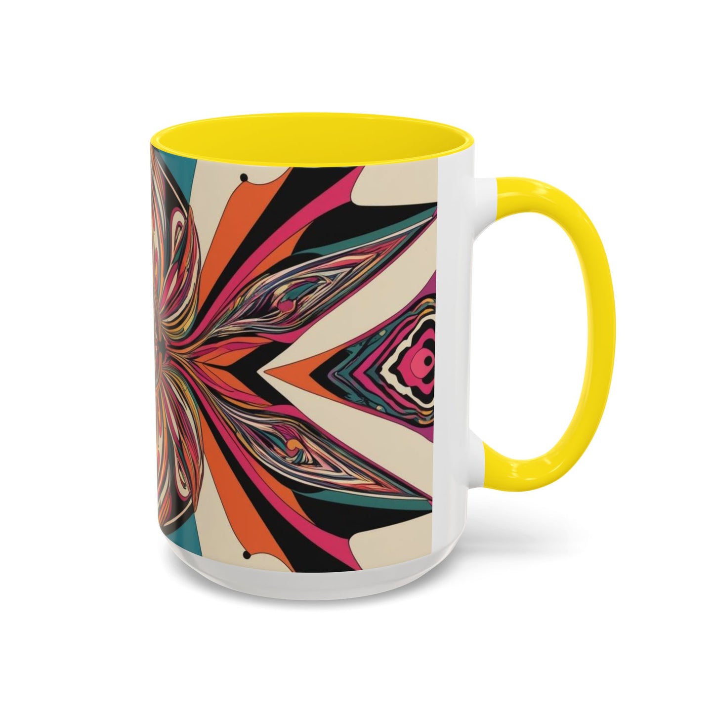 Optical Illusion Accent Mug – Ceramic Coffee Cup