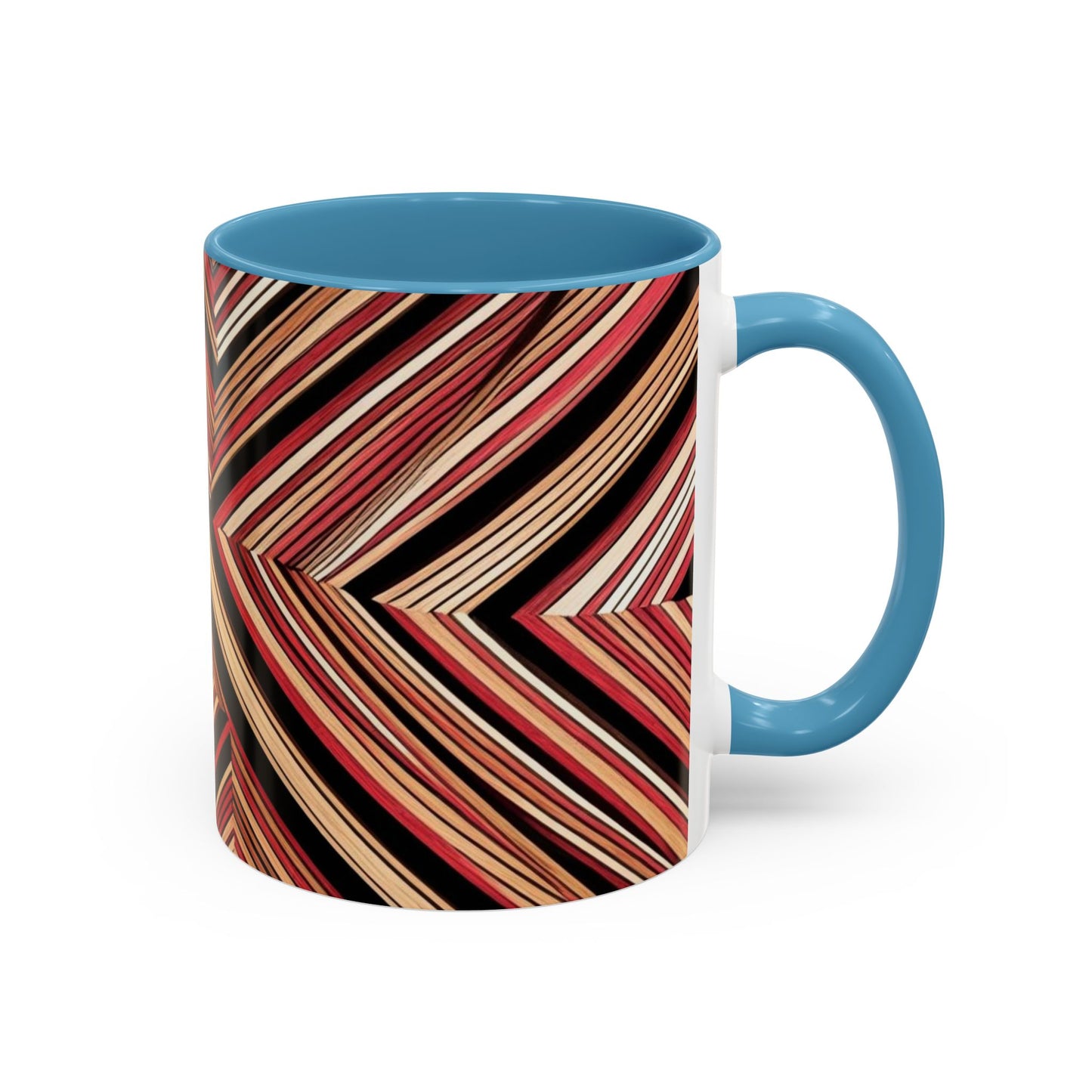 Optical Illusion Accent Mug – Ceramic Coffee Cup