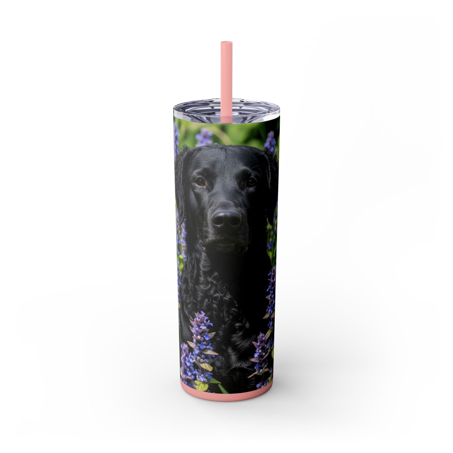 Gobelet isotherme à paille en forme de retriever à poil frisé, 590 ml