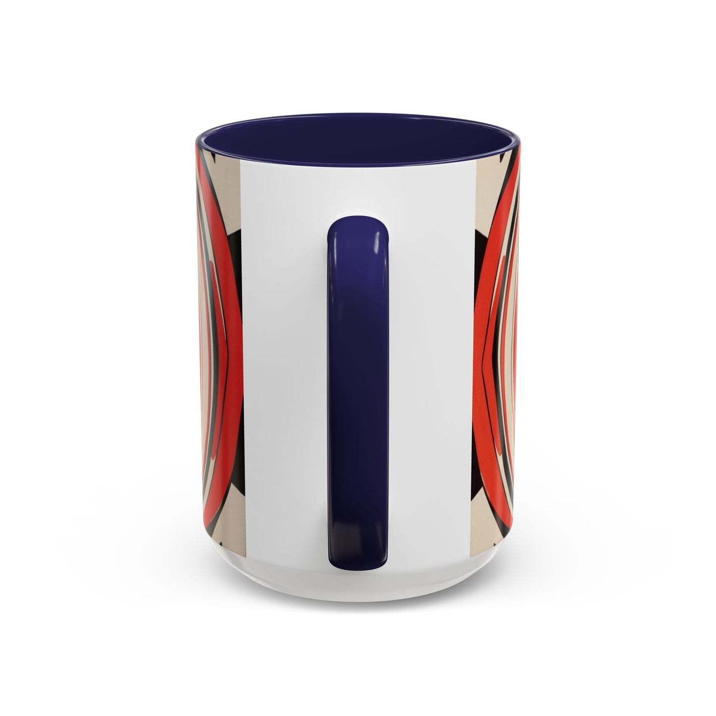 Optical Illusion Accent Mug – Ceramic Coffee Cup
