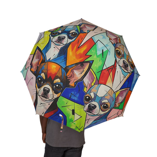 Chihuahua Semi-Automatic Foldable Umbrella