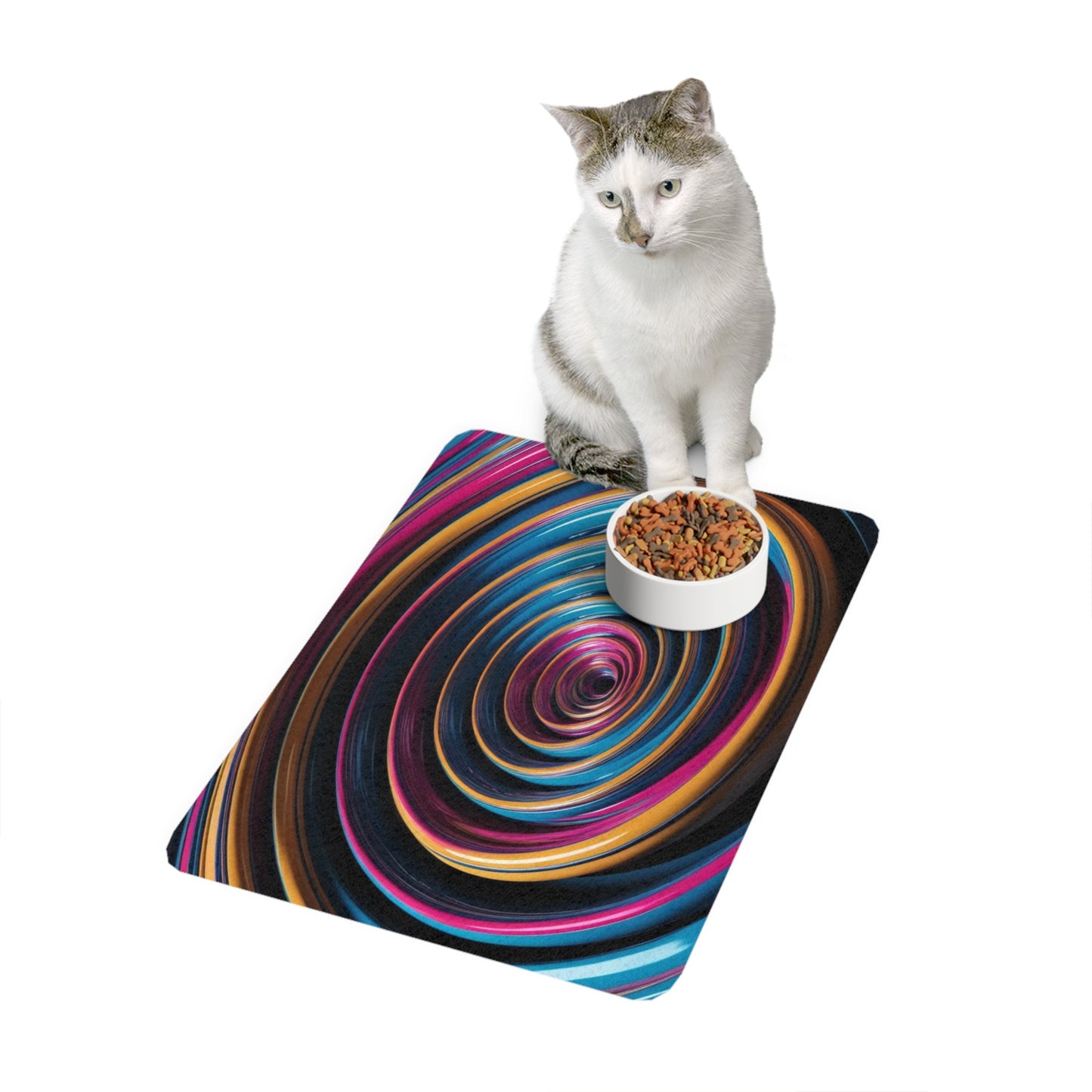 Pet Food Mat (12x18) - Optical Illusion