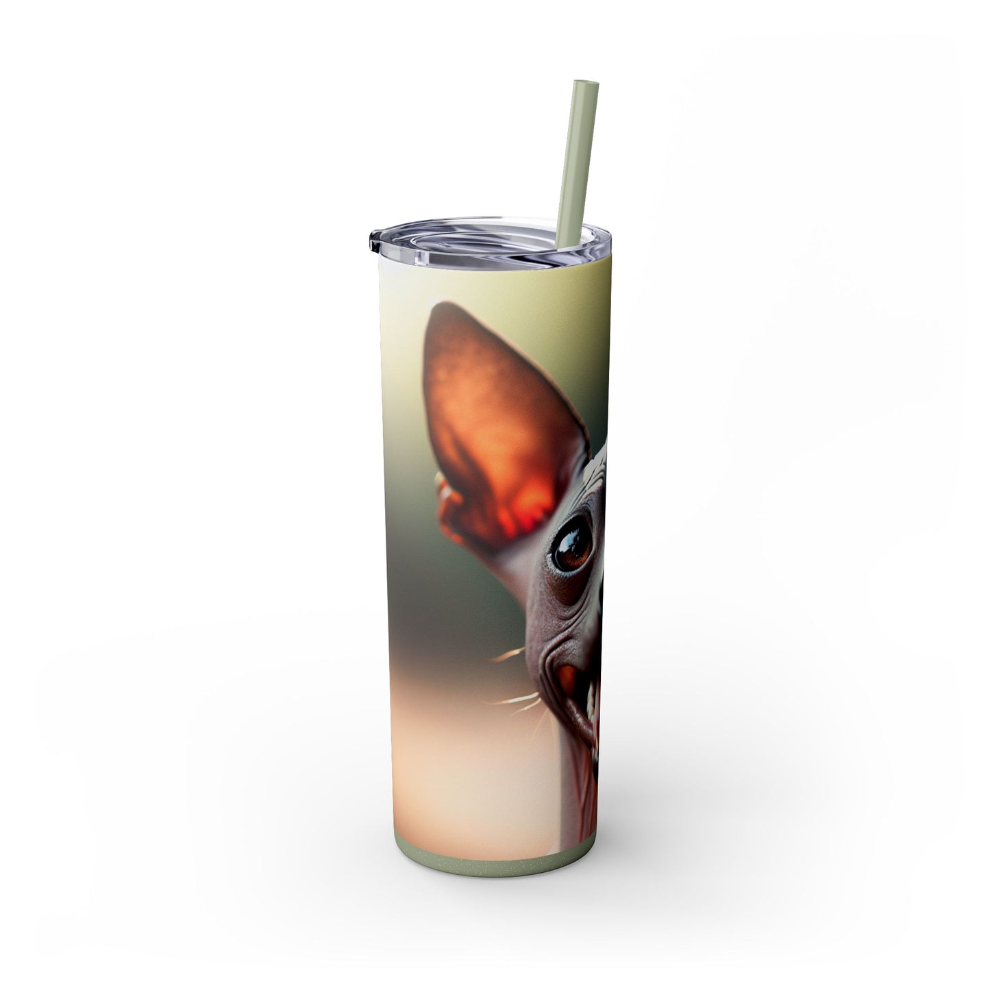 Xoloitzcuintli Skinny Tumbler with Straw, 20oz