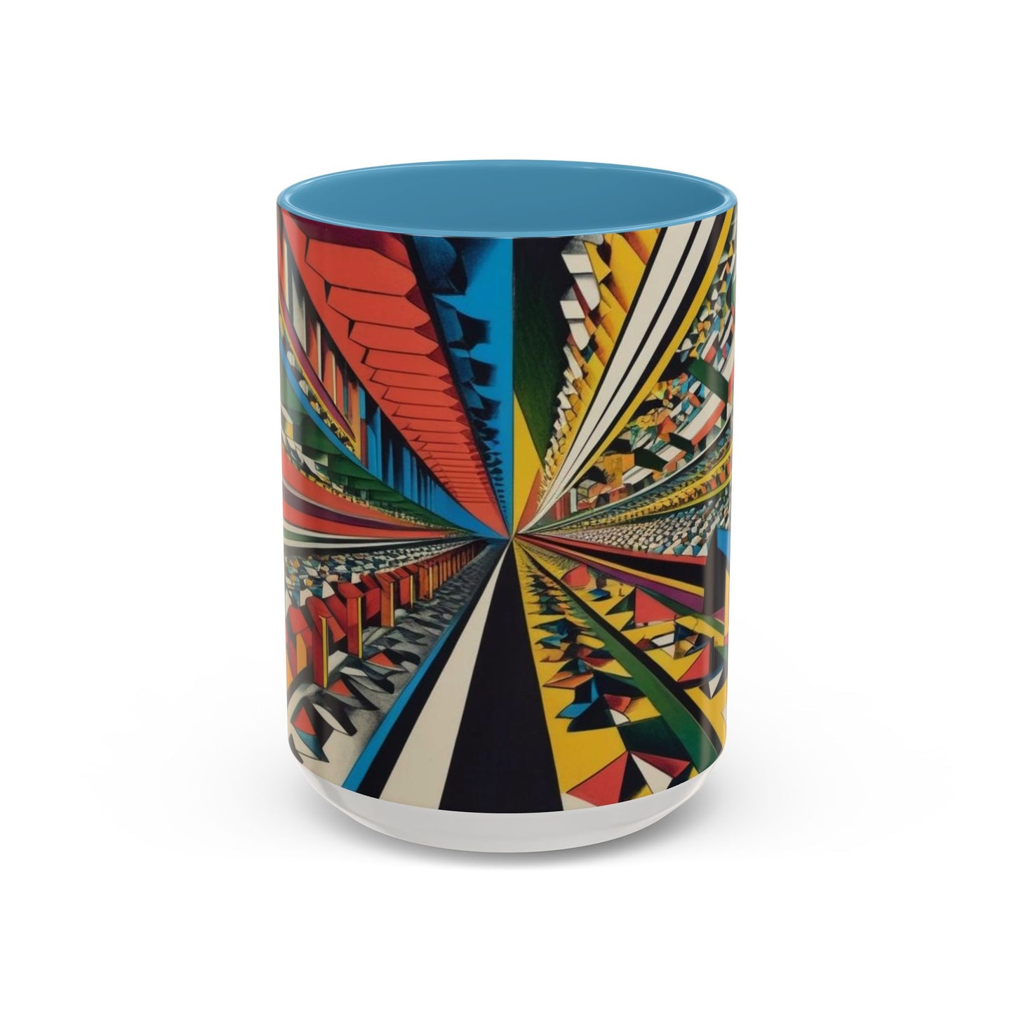 Optical Illusion Accent Mug – Ceramic Coffee Cup