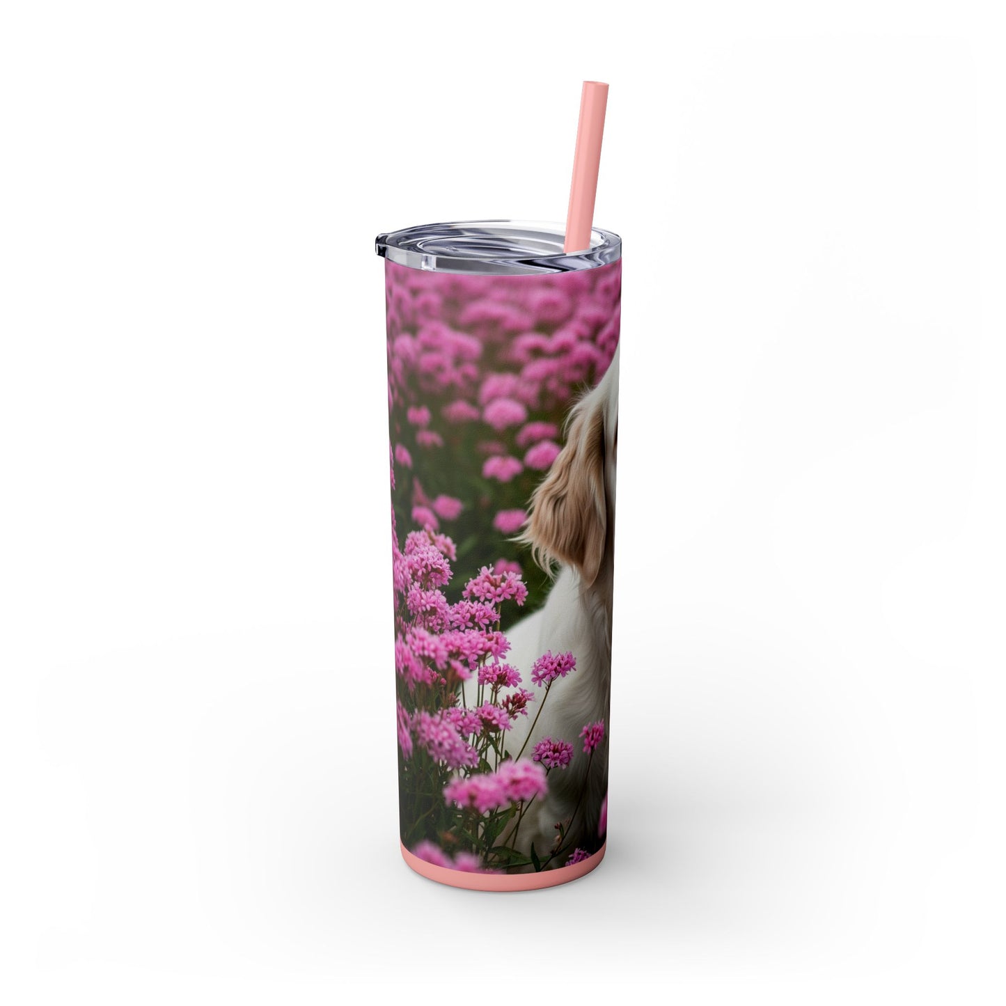 Gobelet isotherme Clumber Spaniel avec paille, 590 ml