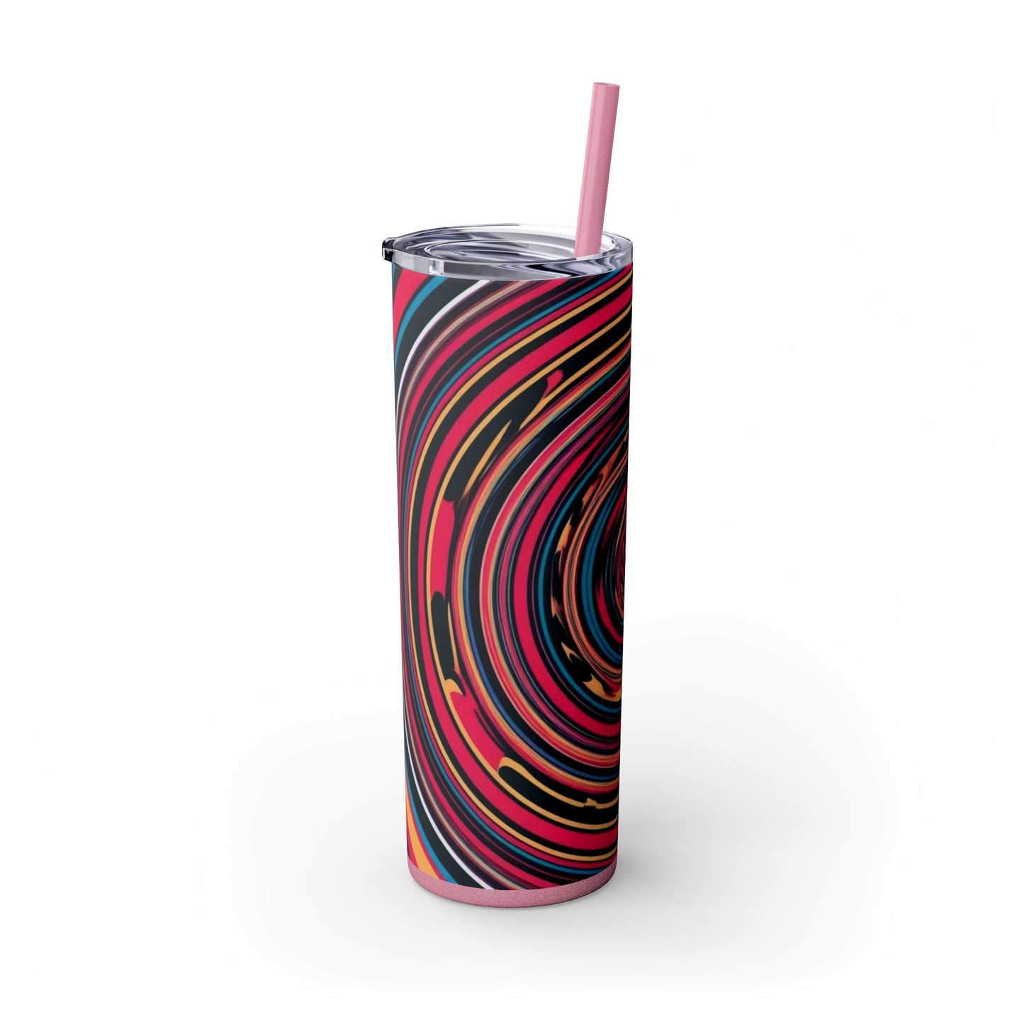Optical Illusion Skinny Tumbler with Straw, 20oz