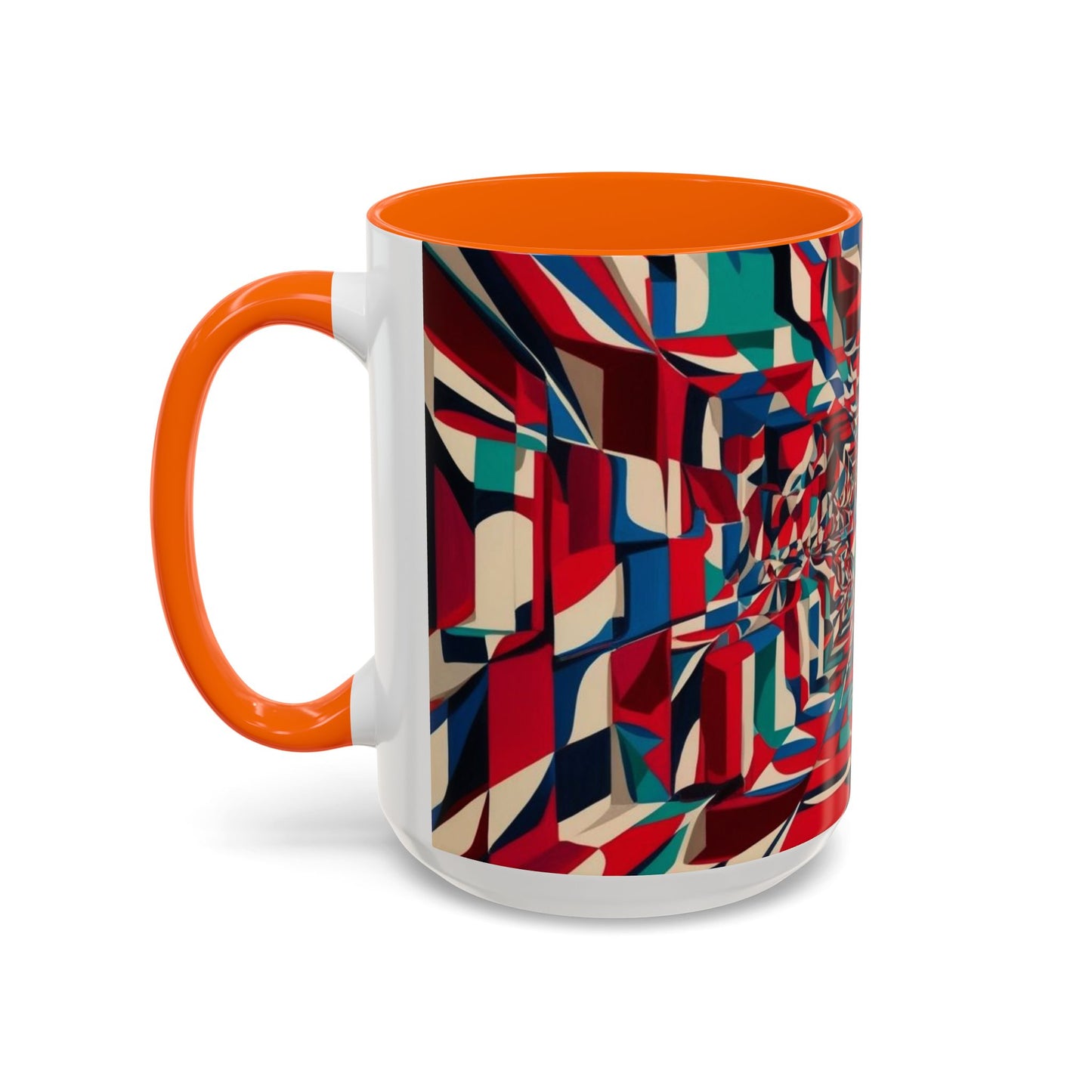 Optical Illusion Accent Mug – Ceramic Coffee Cup