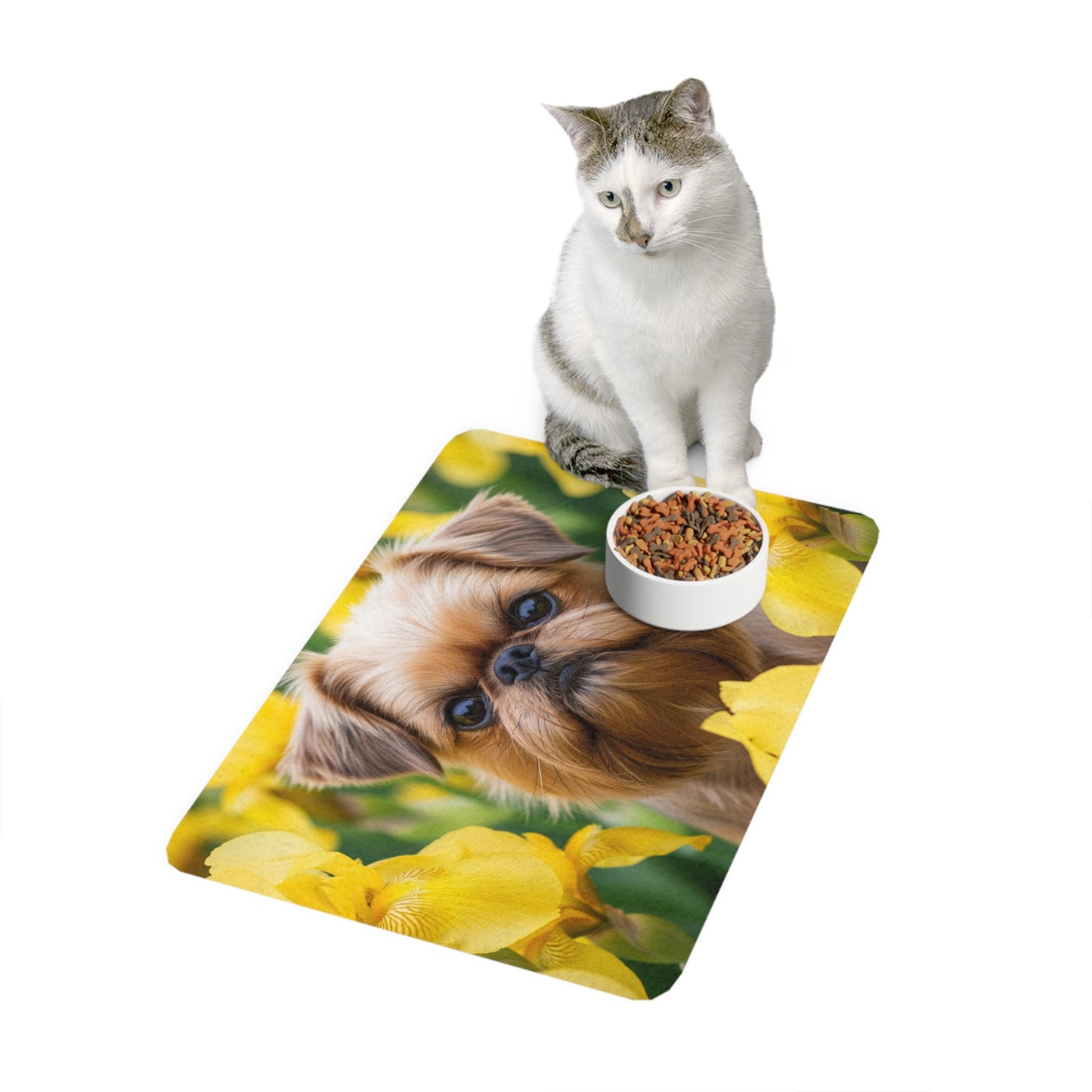 Pet Food Mat (12x18) - Silky Brussels