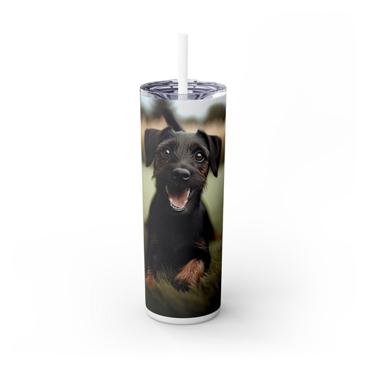 German Hunting Terrier Tumbler with Straw, 20oz