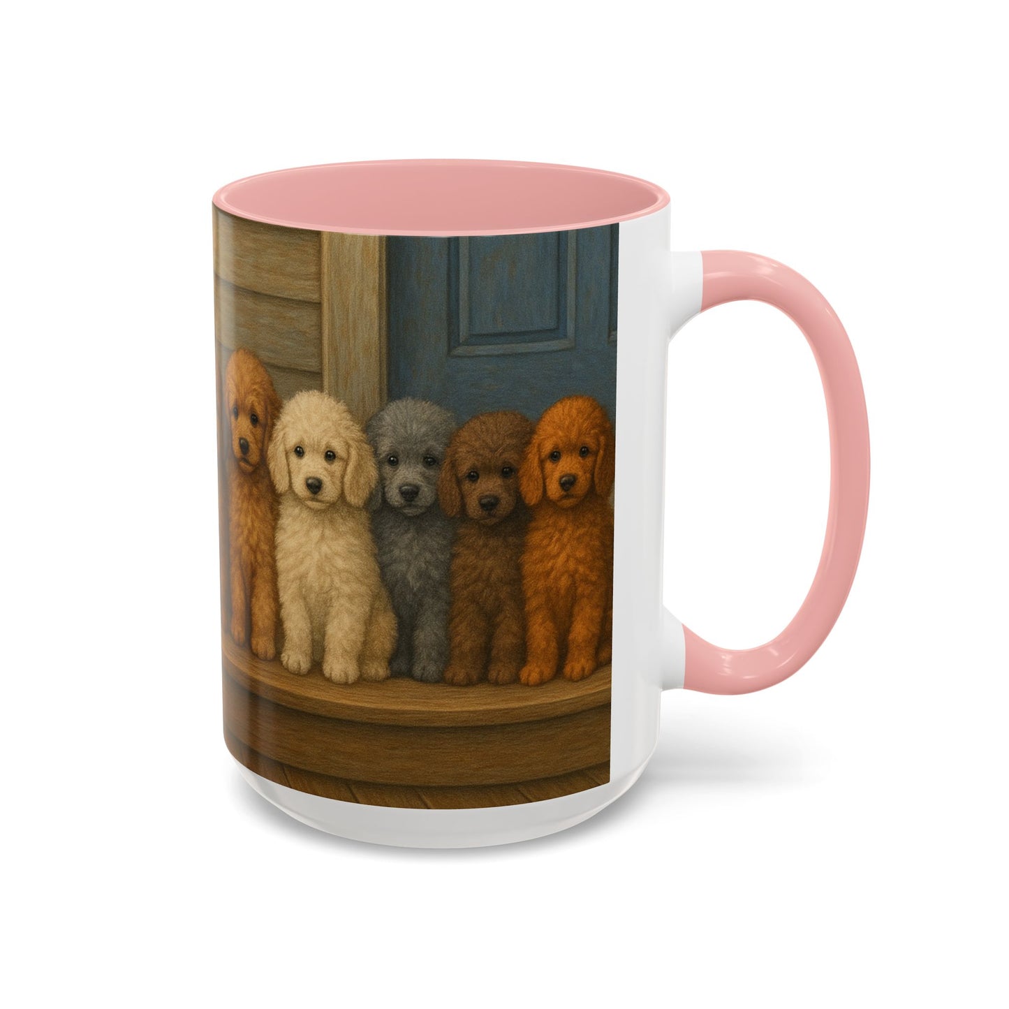 Mug à café décoratif avec motif chiots caniches - Cadeau idéal pour les amoureux des chiens