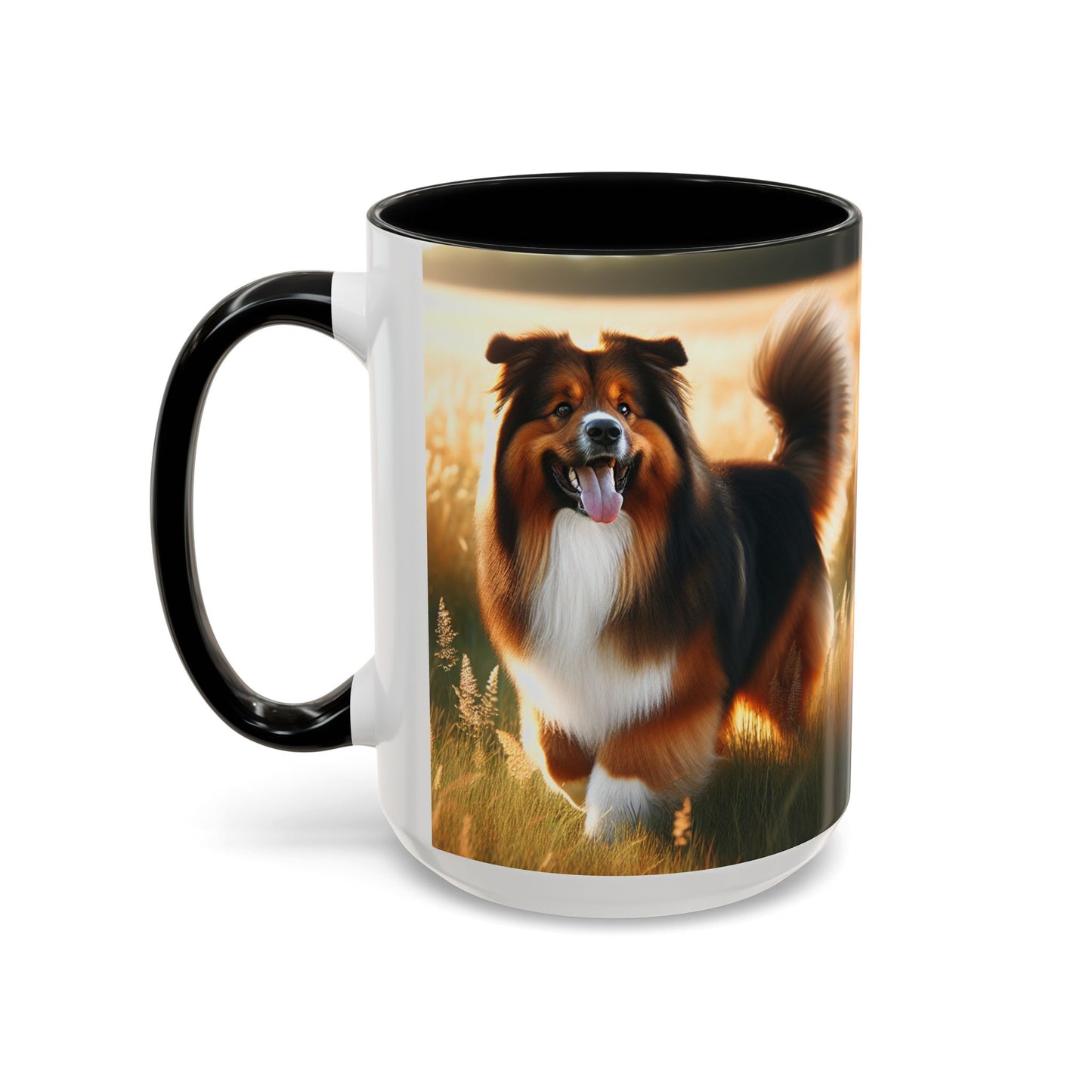 Bohemian Shepherd Accent Coffee Mug - Perfect Gift for Dog Lovers