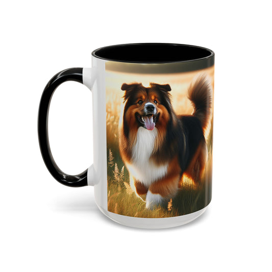 Bohemian Shepherd Accent Coffee Mug - Perfect Gift for Dog Lovers