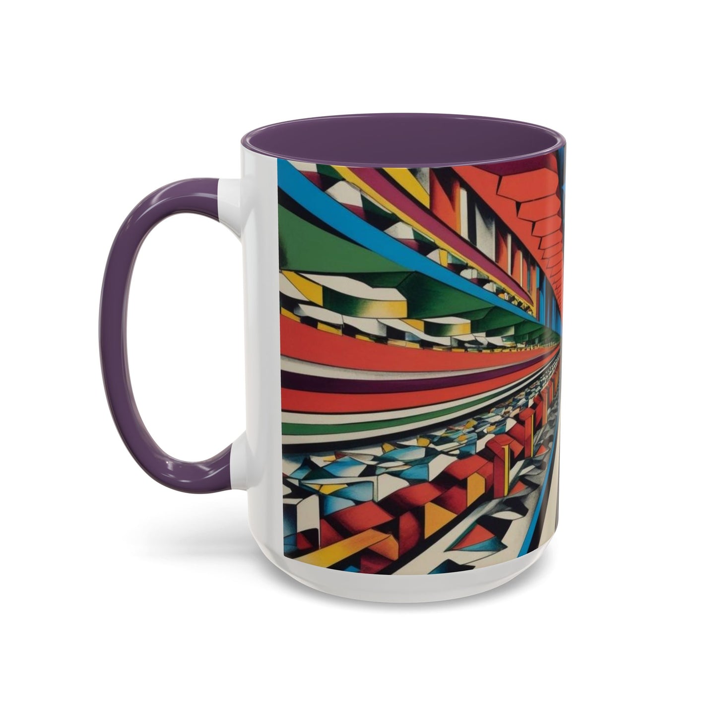 Optical Illusion Accent Mug – Ceramic Coffee Cup