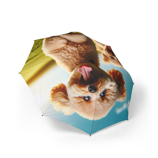 Toy Poodle Semi-Automatic Foldable Umbrella