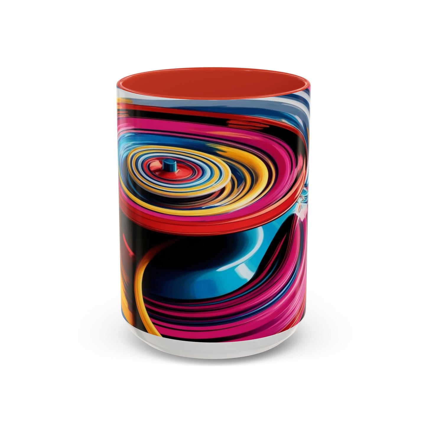Optical Illusion Accent Mug – Ceramic Coffee Cup