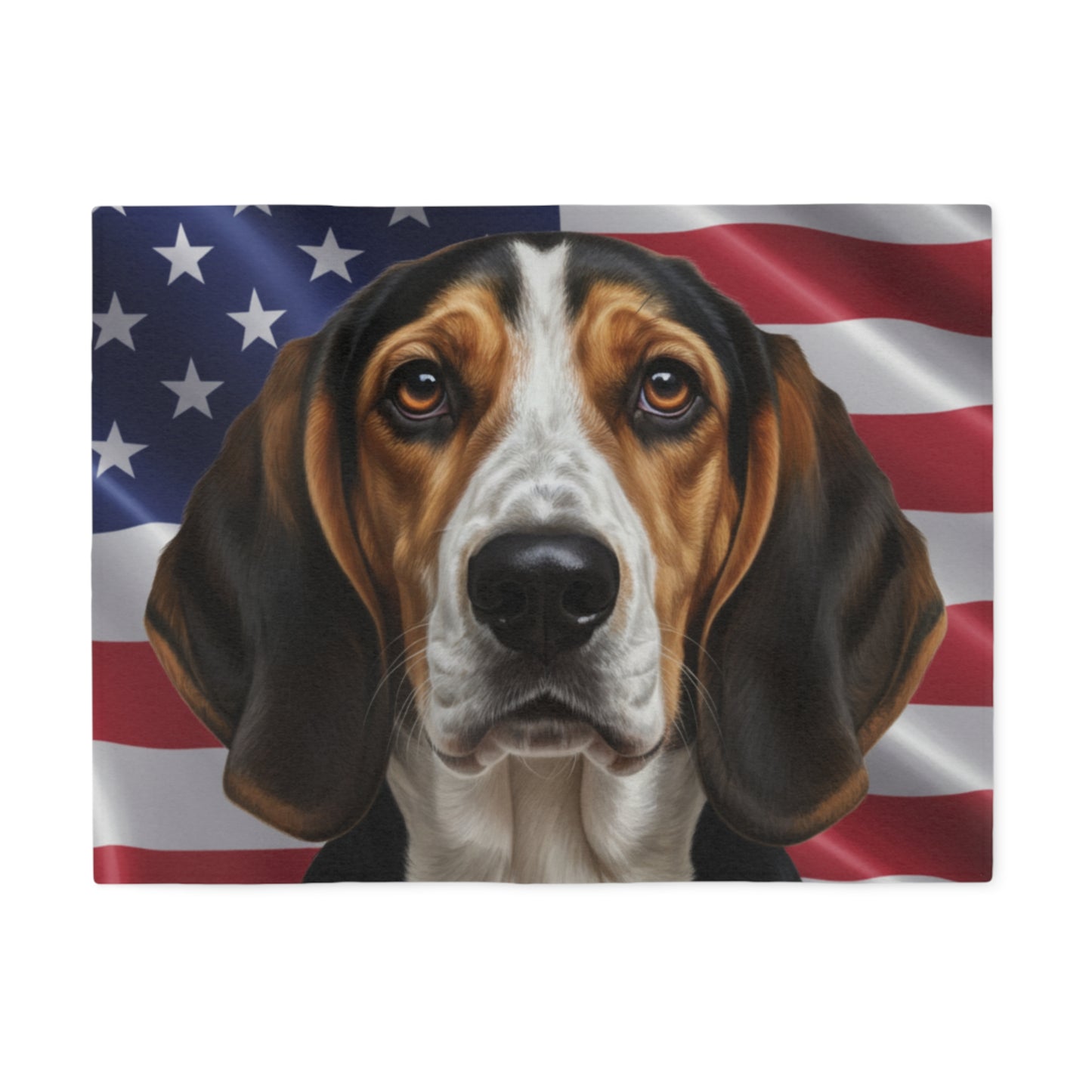 American Foxhound Patriotic Blanket