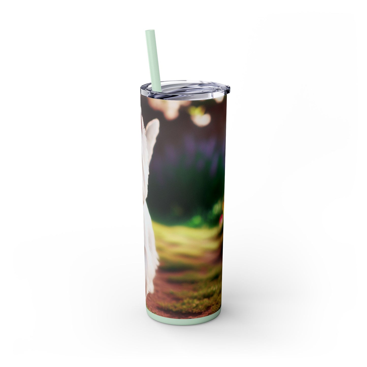 West Highland White Terrier Skinny Tumbler with Straw, 20oz