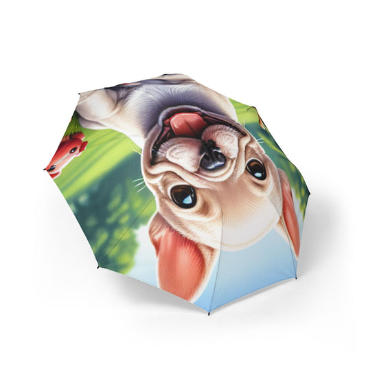 French Bulldog Semi-Automatic Foldable Umbrella