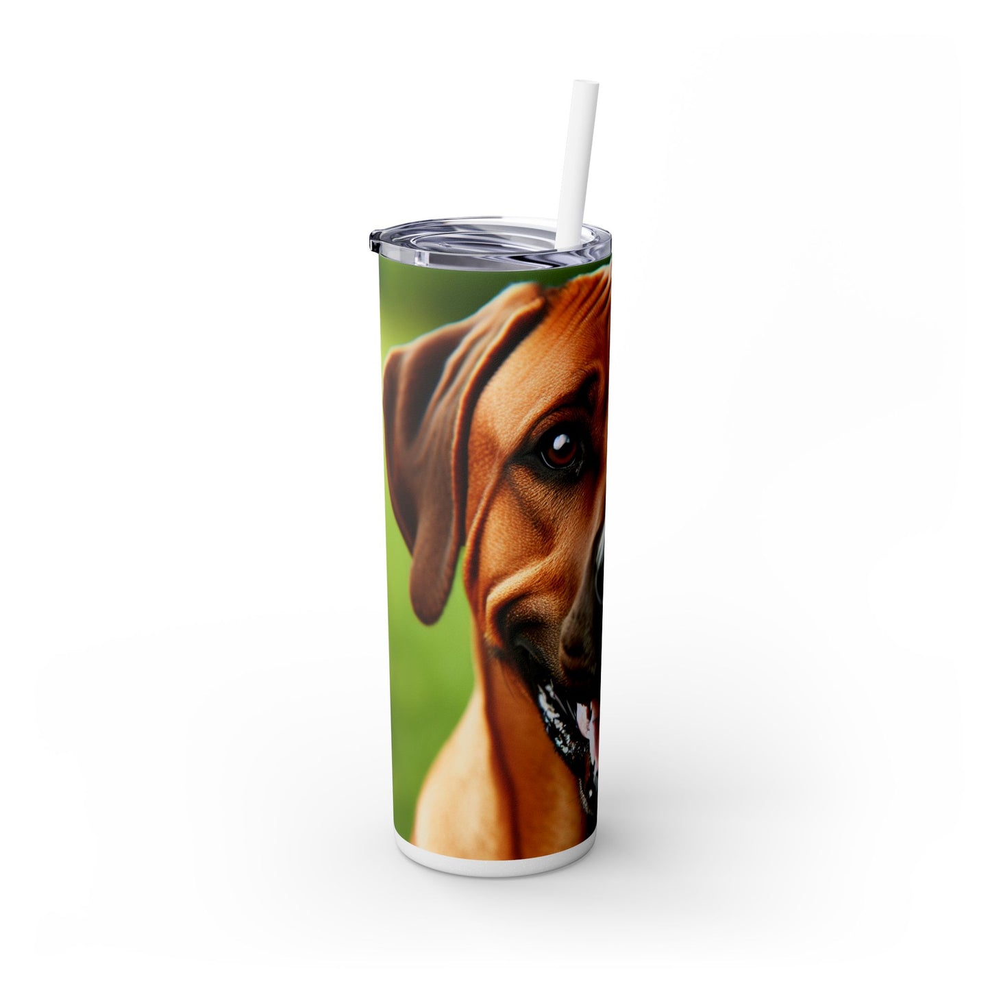 Rhodesian Ridgeback Skinny Tumbler with Straw, 20oz
