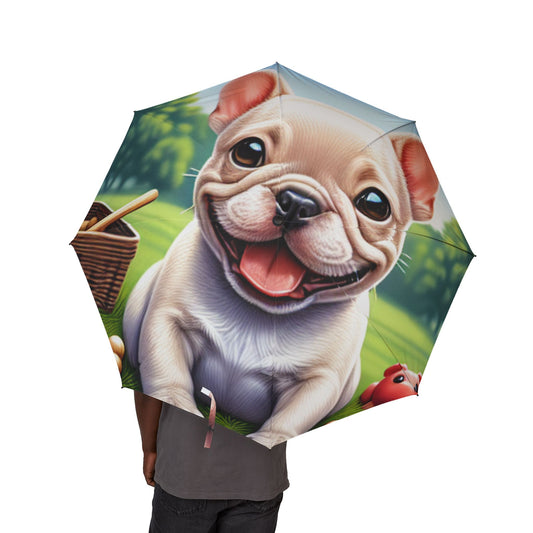French Bulldog Semi-Automatic Foldable Umbrella