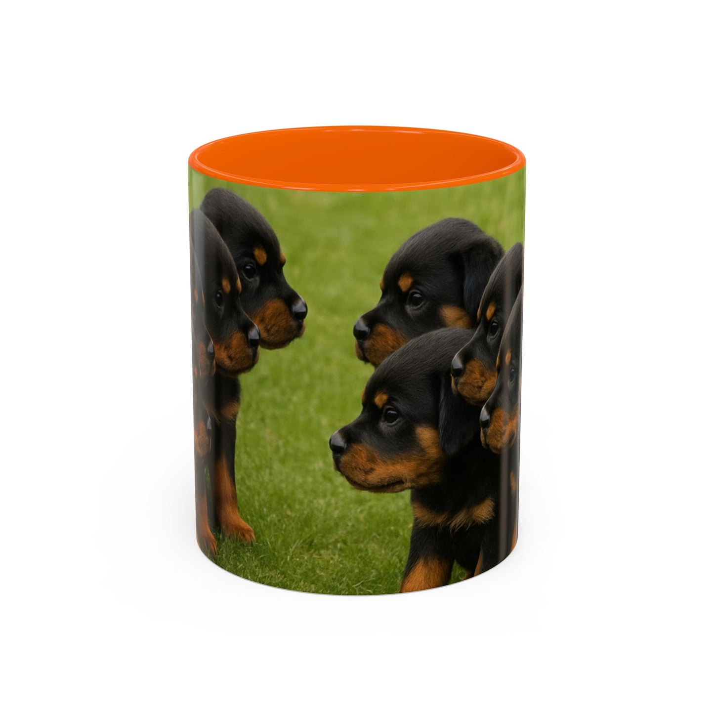 Rottweiler puppies Accent Coffee Mug - Perfect Gift for Dog Lovers