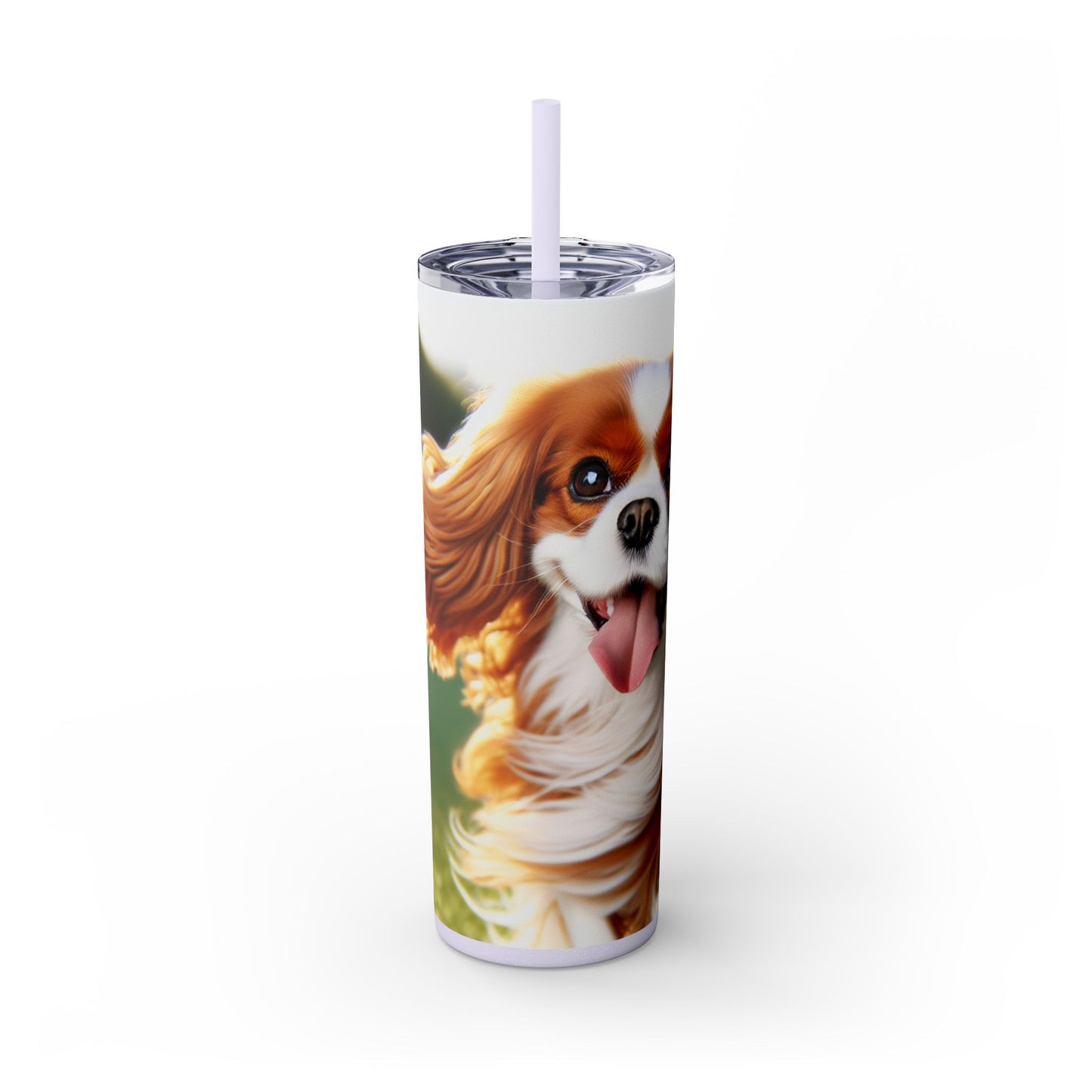 Vaso con pajita para Cavalier King Charles Spaniel, 20 oz
