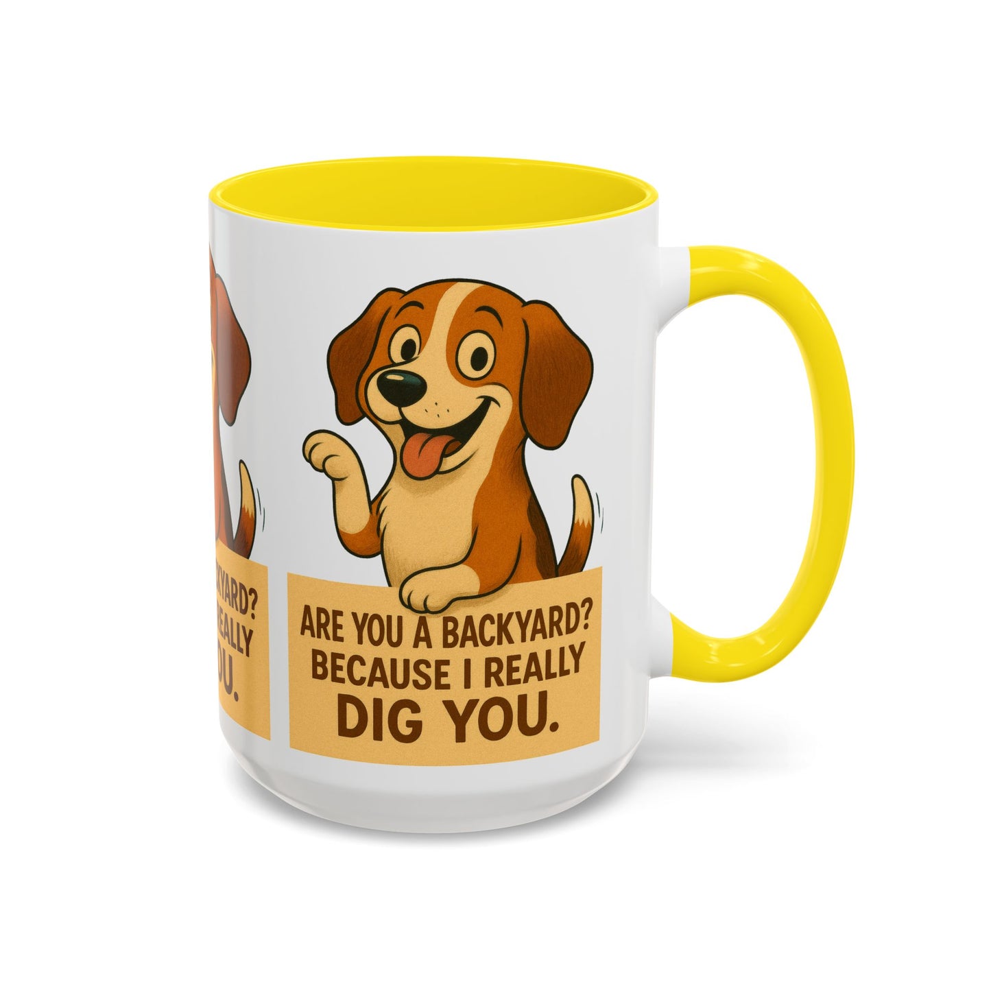 Backyard Dig Accent Coffee Mug - Perfect Gift for Dog Lovers