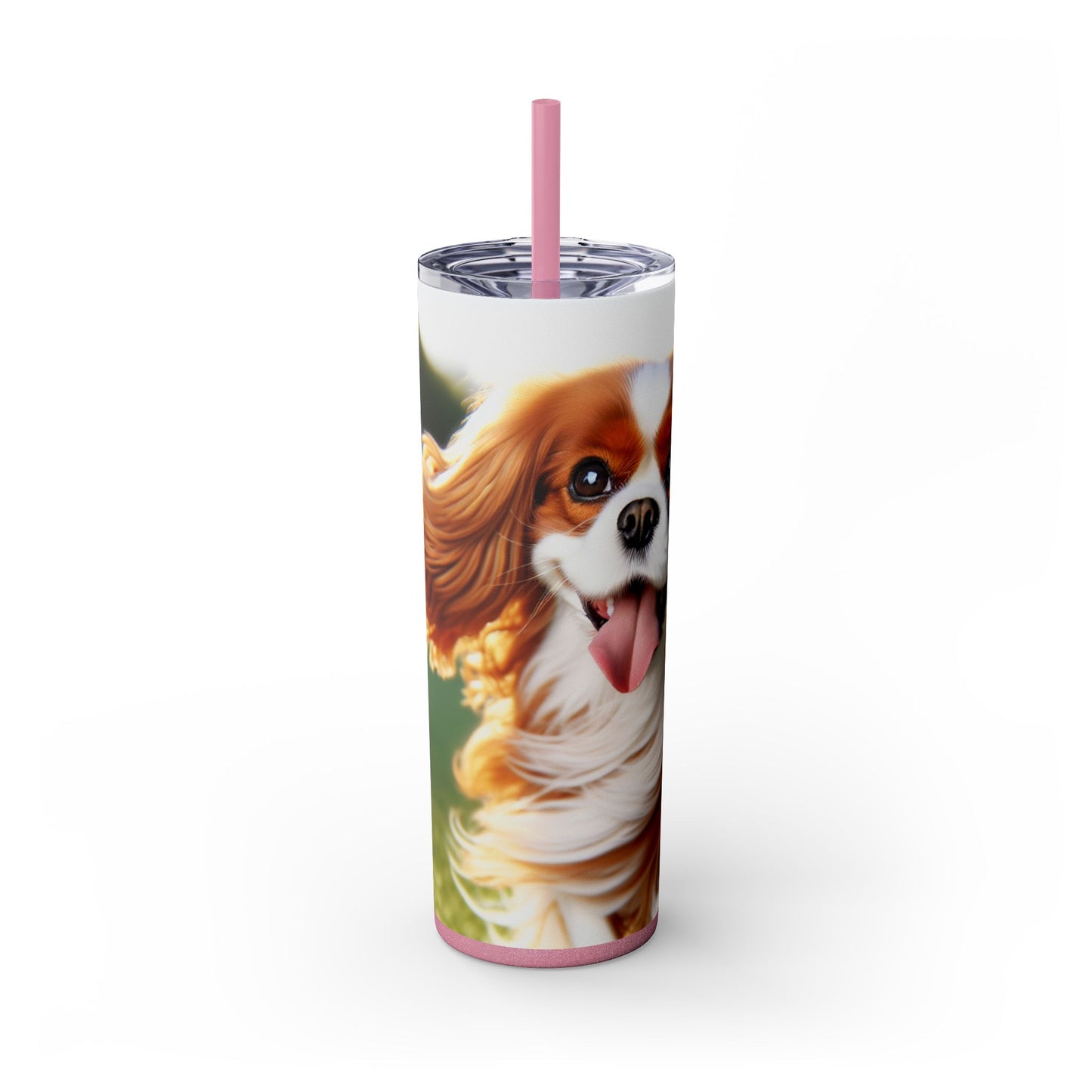 Vaso con pajita para Cavalier King Charles Spaniel, 20 oz