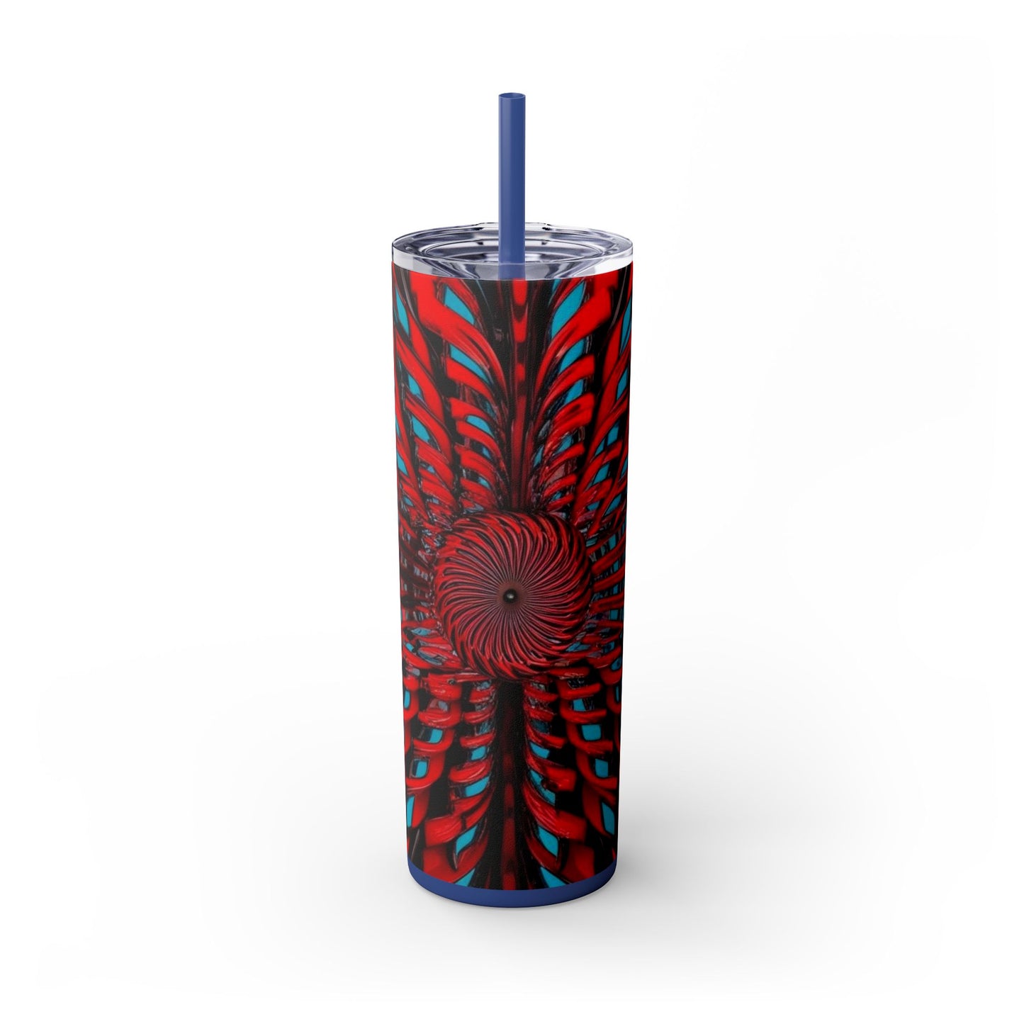 Optical Illusion Skinny Tumbler with Straw, 20oz