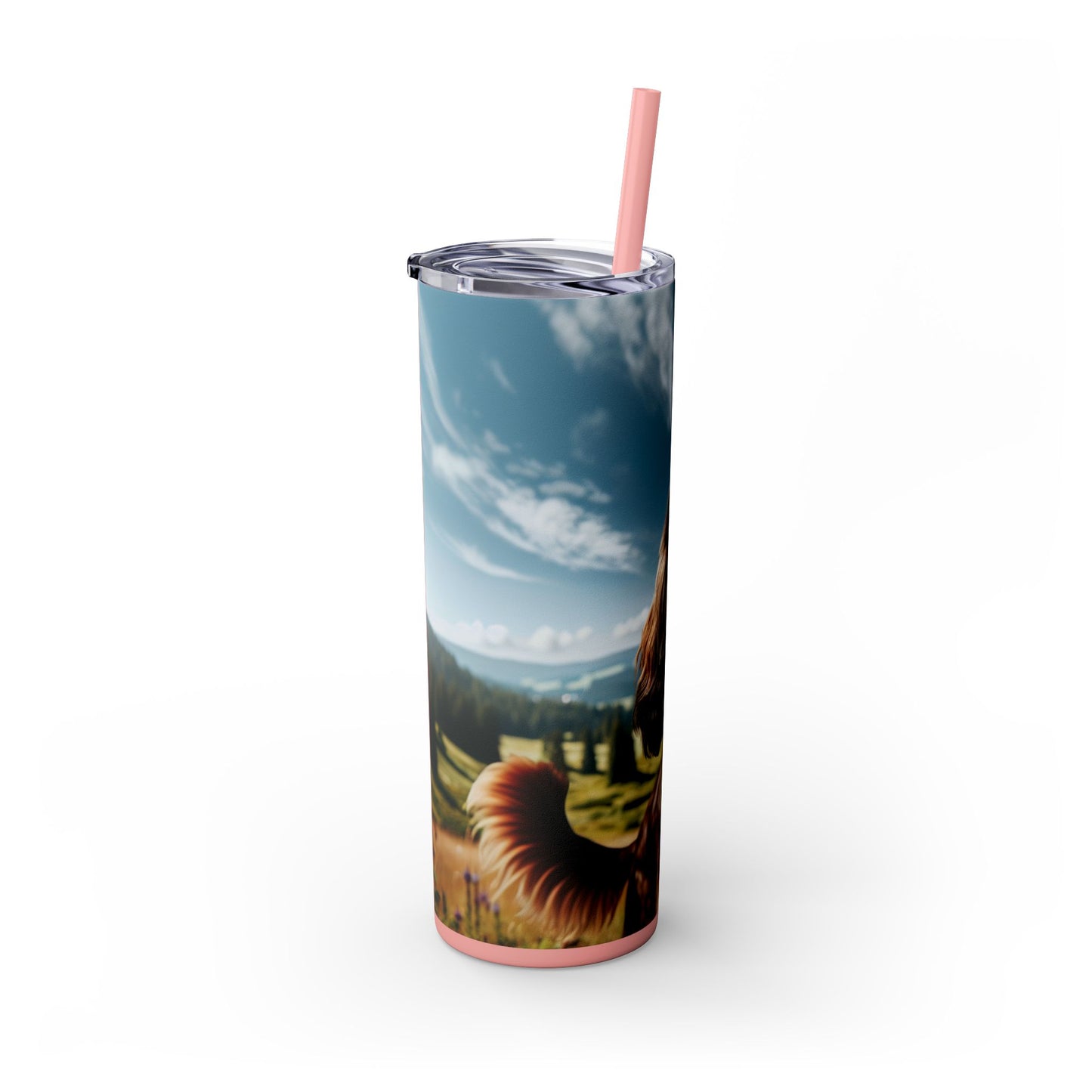 Skinny Tumbler with Straw – 20 oz Stainless Steel Cup