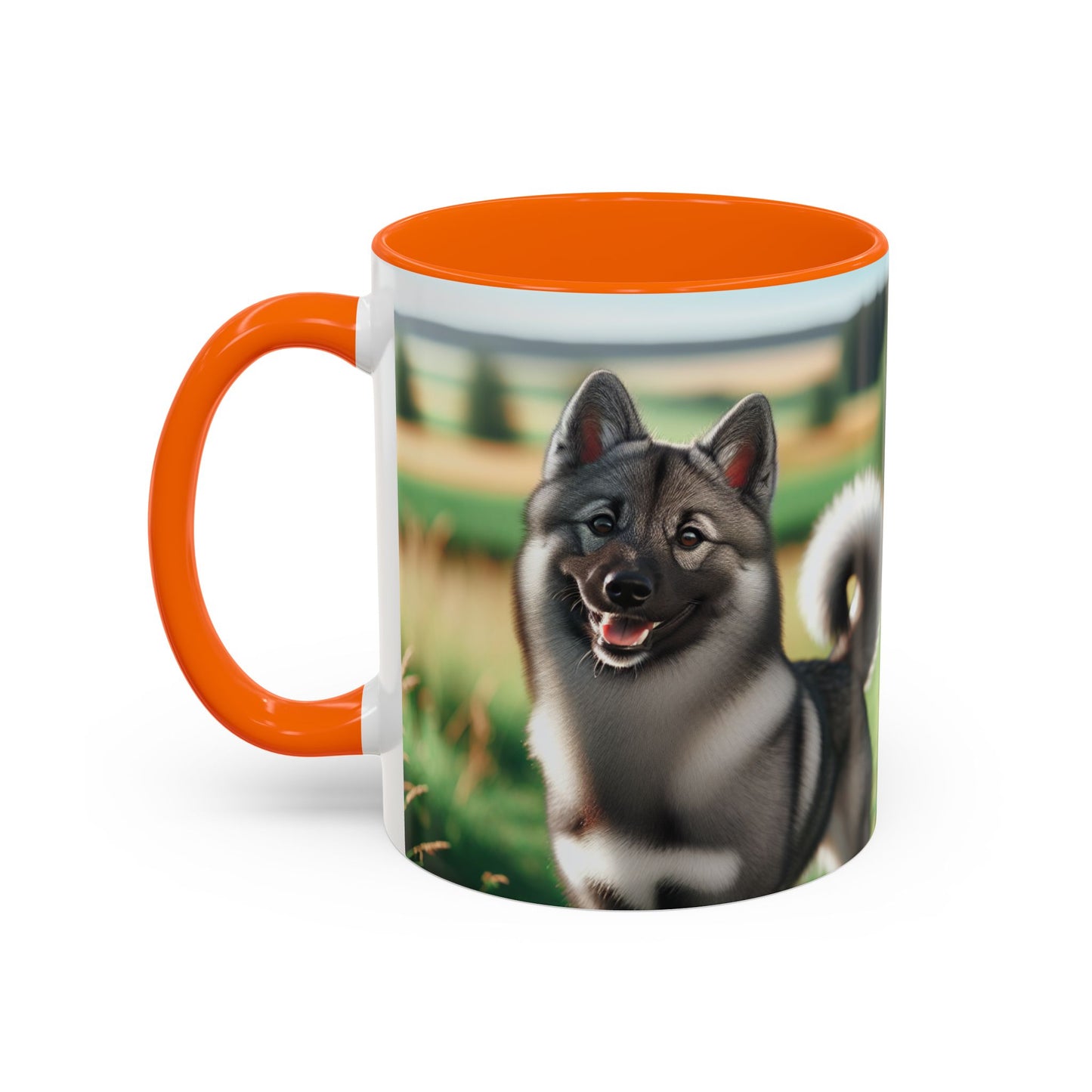 Norwegian Elkhound Accent Coffee Mug - Perfect Gift for Dog Lovers