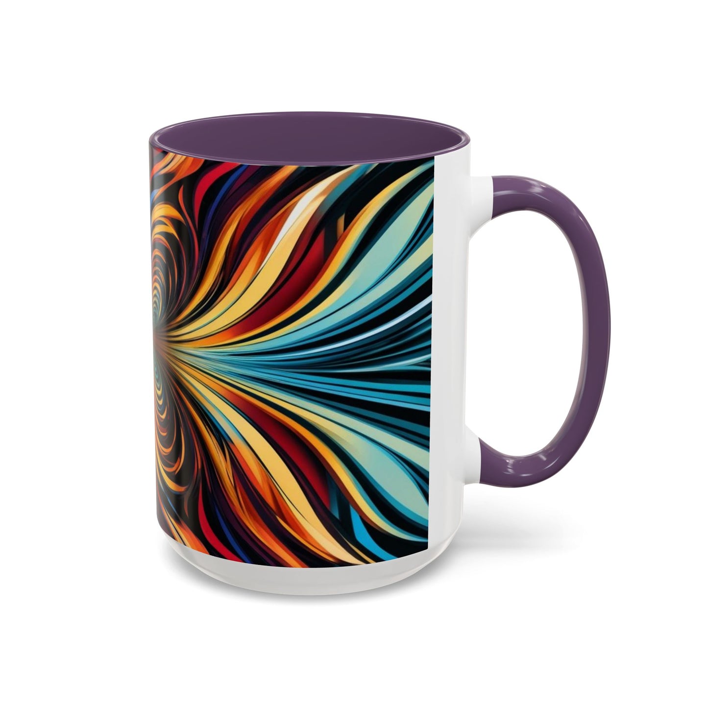 Optical Illusion Accent Mug – Ceramic Coffee Cup