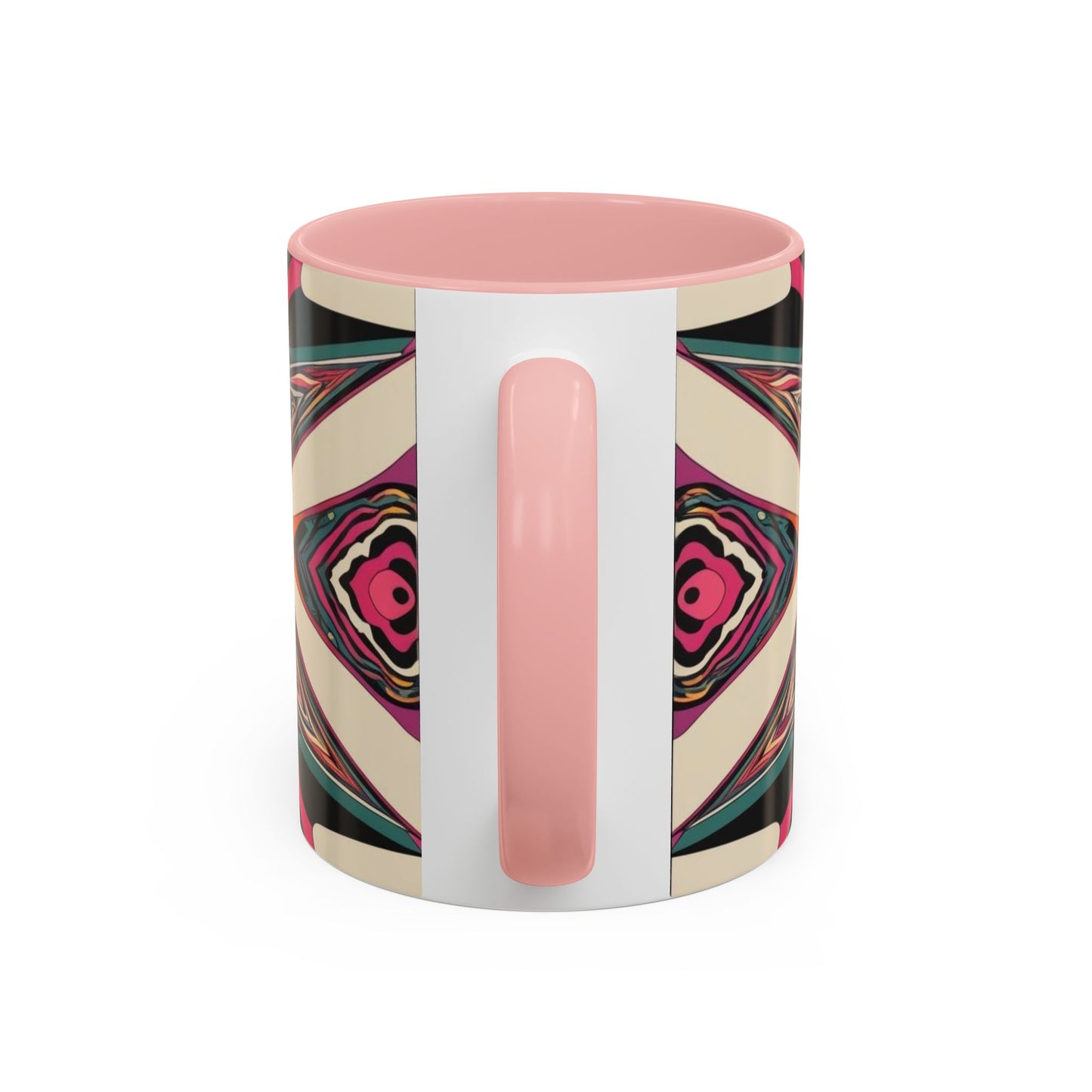 Optical Illusion Accent Mug – Ceramic Coffee Cup