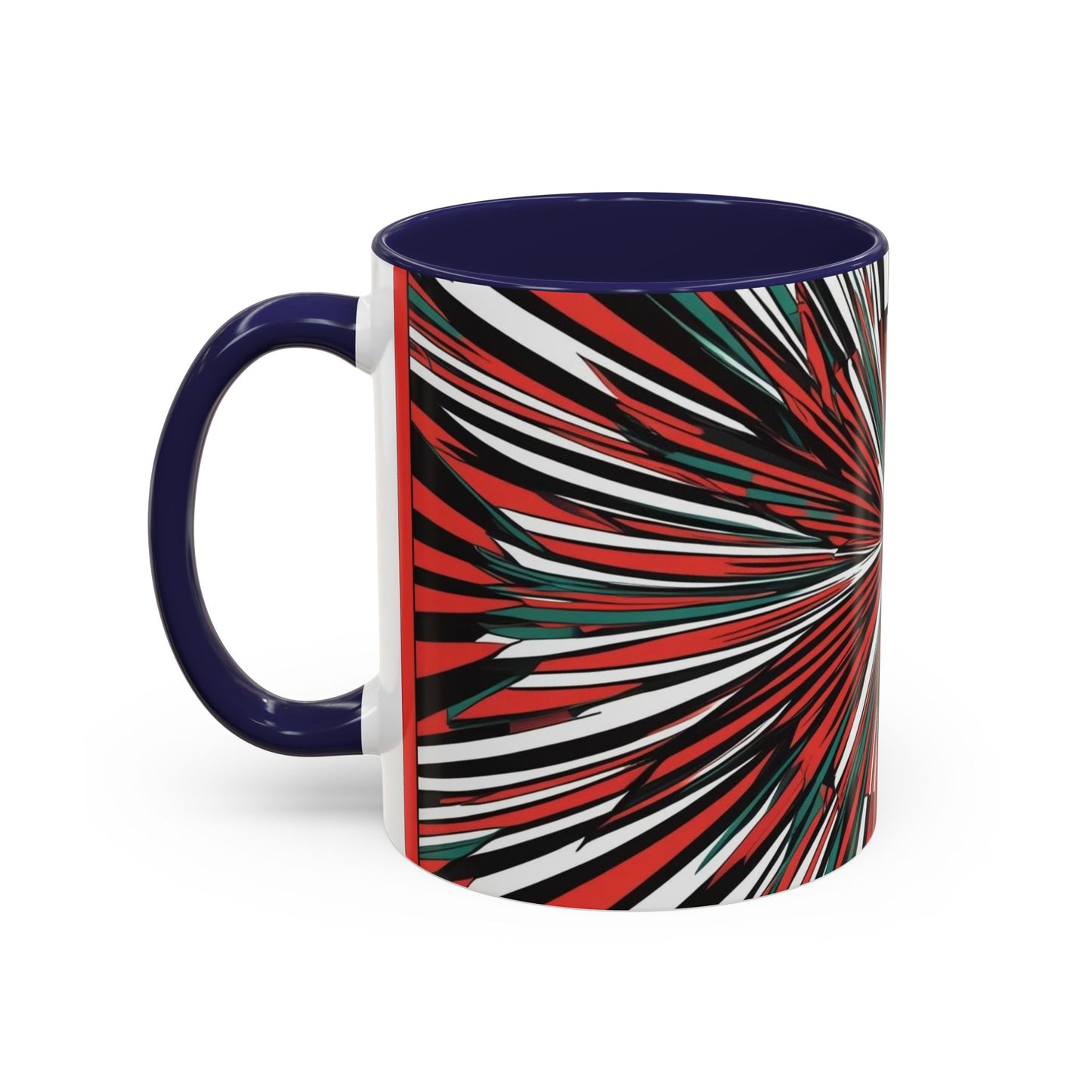 Optical Illusion Accent Mug – Ceramic Coffee Cup