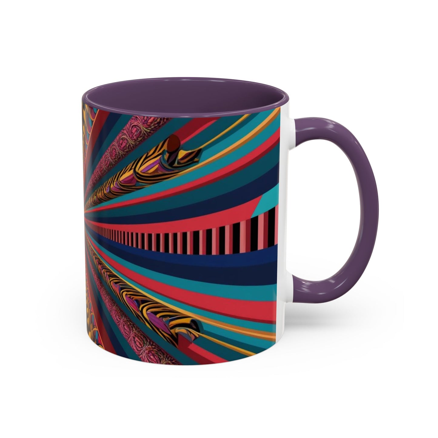 Optical Illusion Accent Mug – Ceramic Coffee Cup